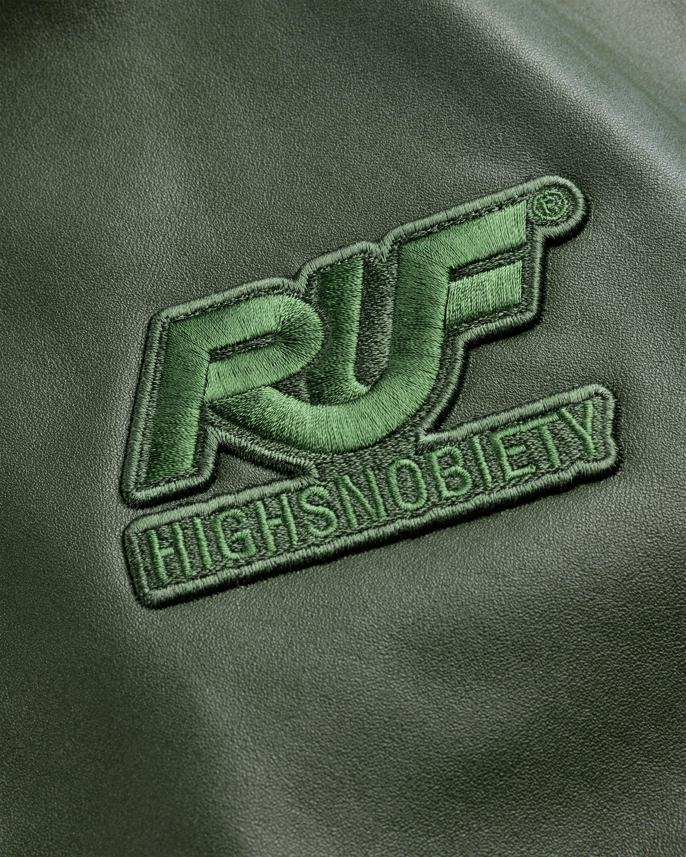 RUF x Highsnobiety – Leather Bomber Green  - Leather Jackets - Green - Image 6