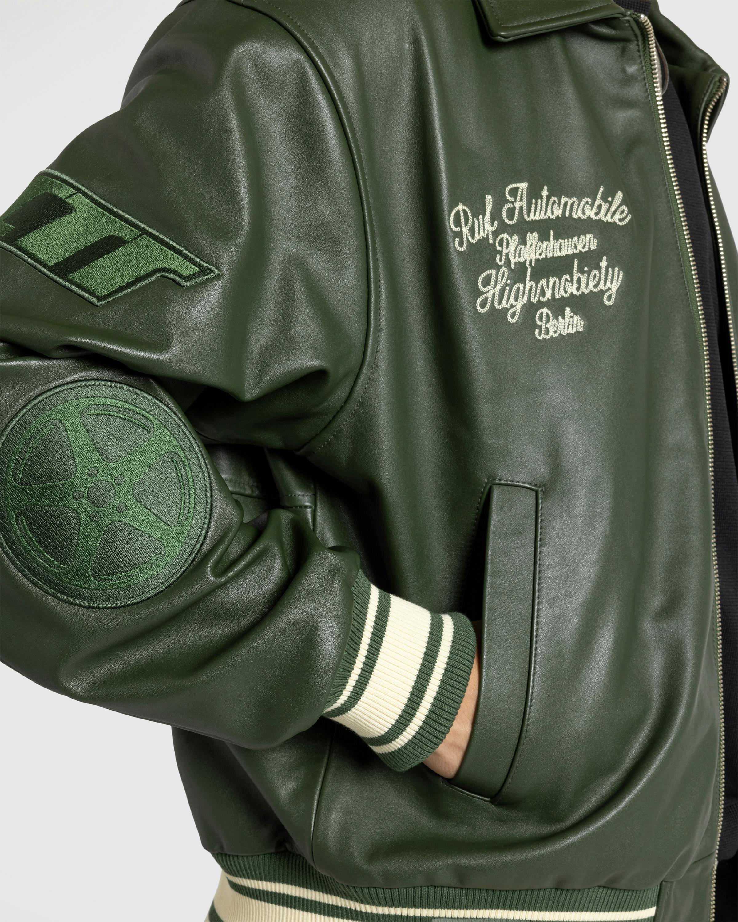 RUF x Highsnobiety – Leather Bomber Green  - Leather Jackets - Green - Image 10