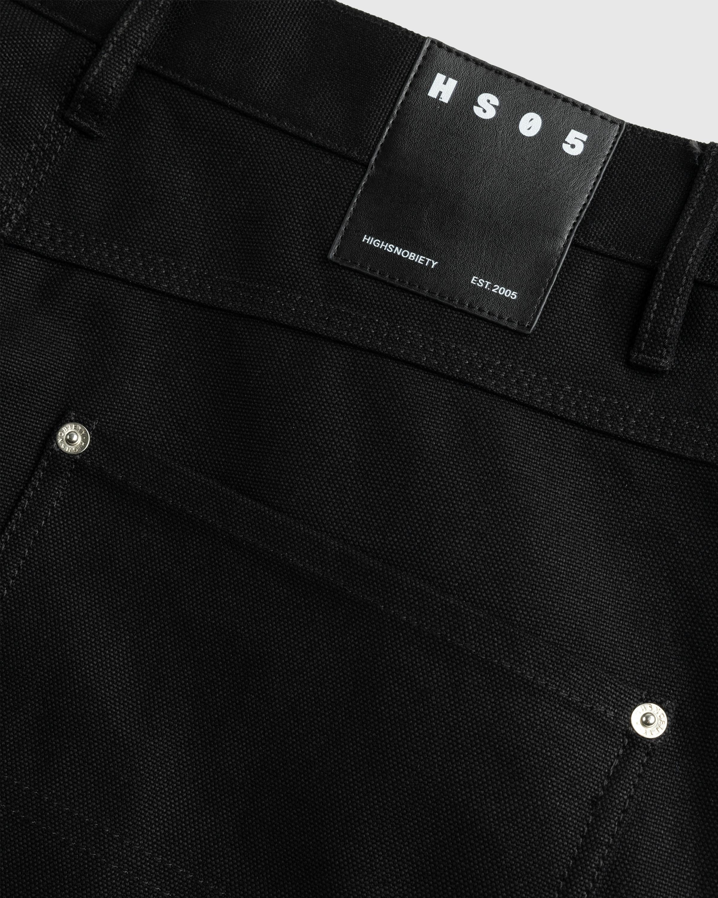 Highsnobiety HS05 – Oxford Canvas Carpenter Trousers Black - Work Pants - Black - Image 8