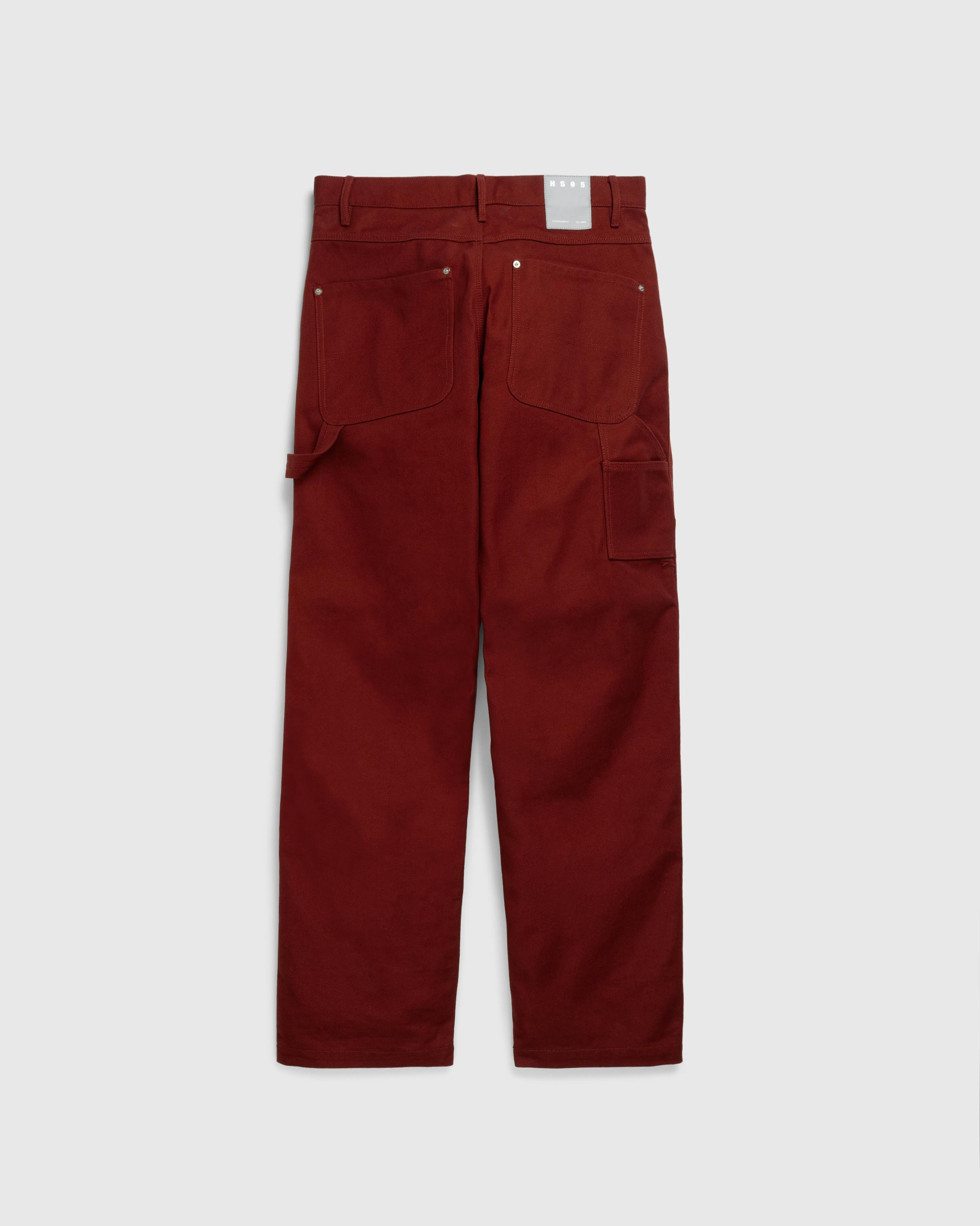 Highsnobiety HS05 – Oxford Canvas Carpenter Trousers Red - Work Pants - Red - Image 4