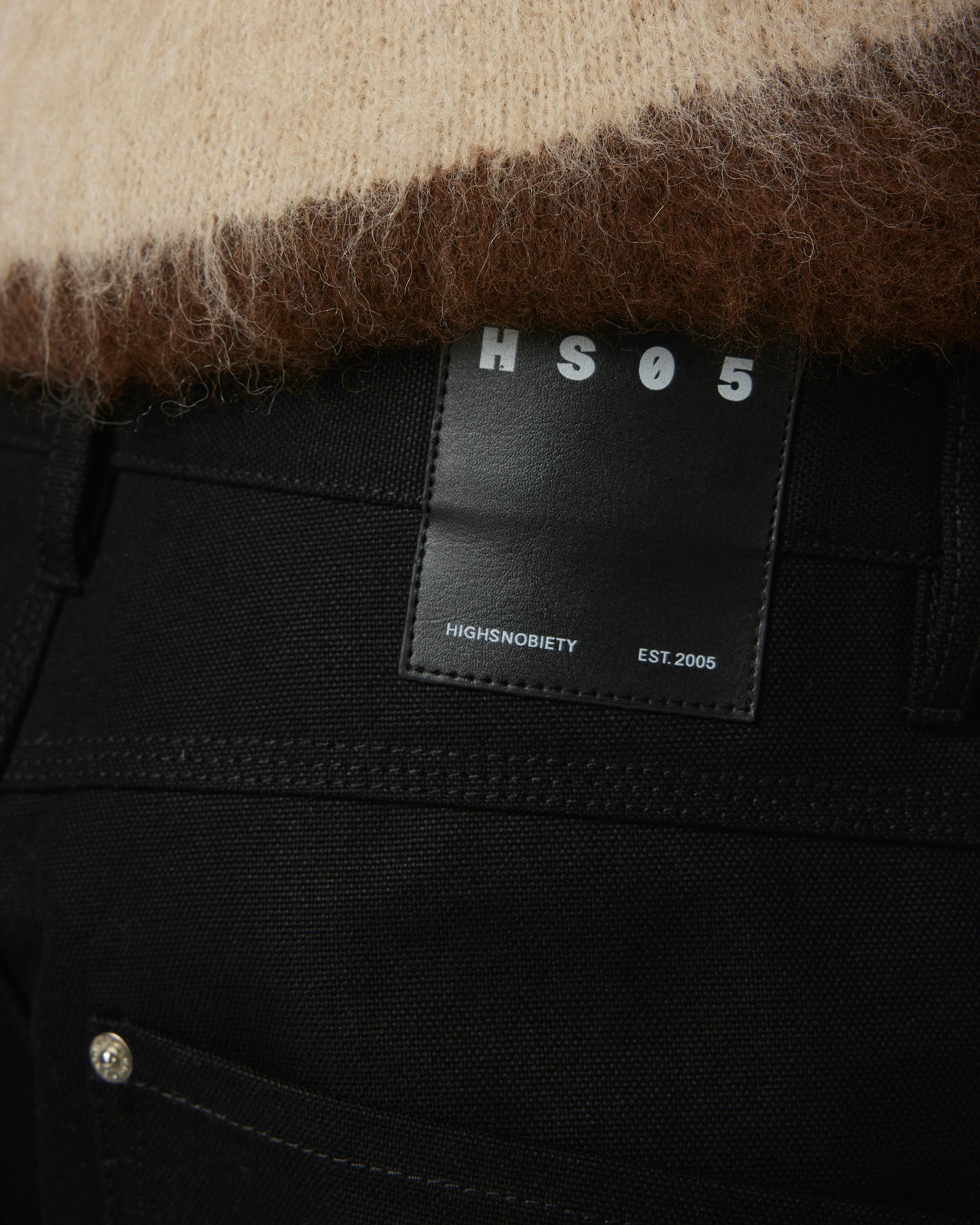 Highsnobiety HS05 – Oxford Canvas Carpenter Trousers Black - Work Pants - Black - Image 5