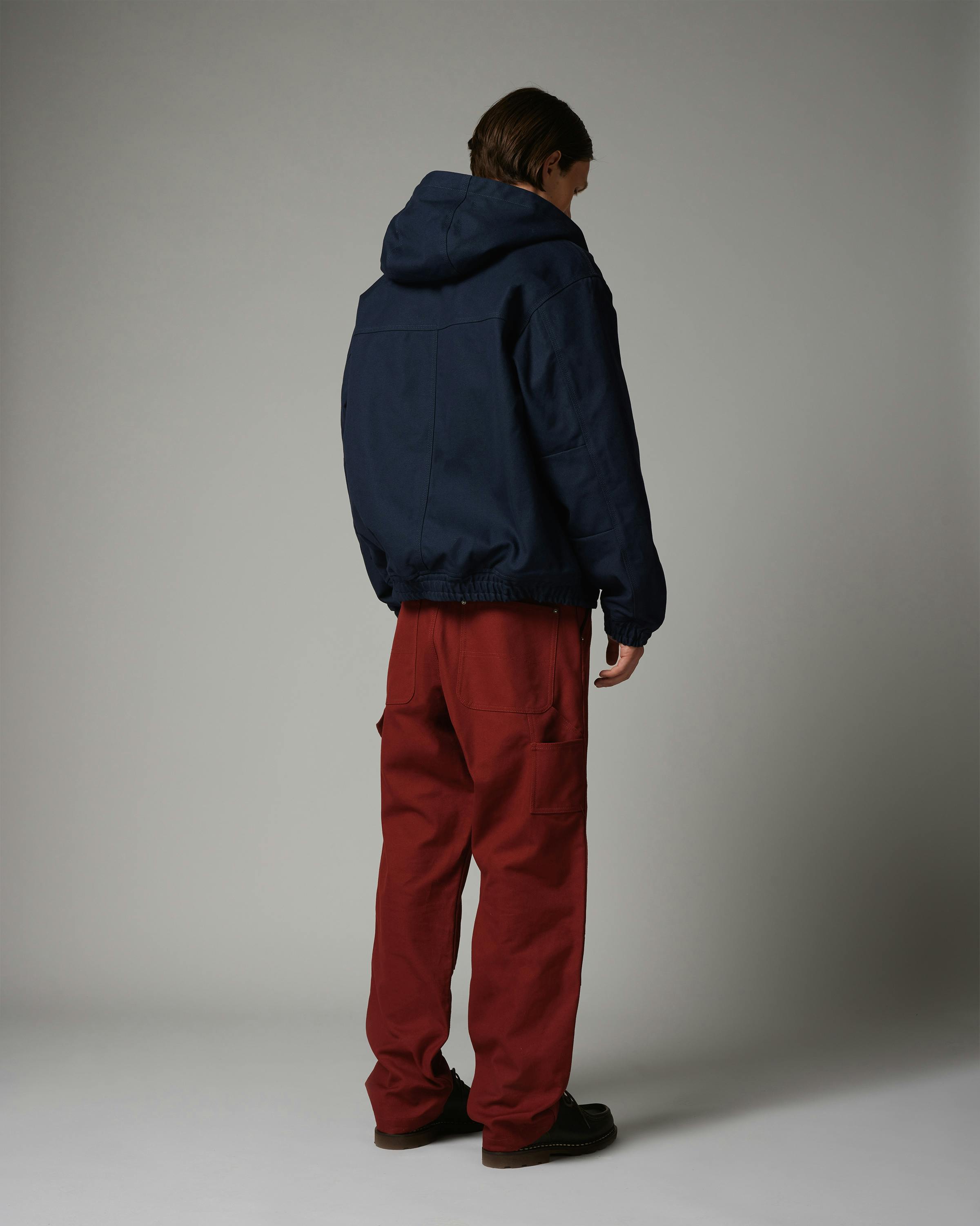 Highsnobiety HS05 – Oxford Canvas Carpenter Trousers Red - Work Pants - Red - Image 6