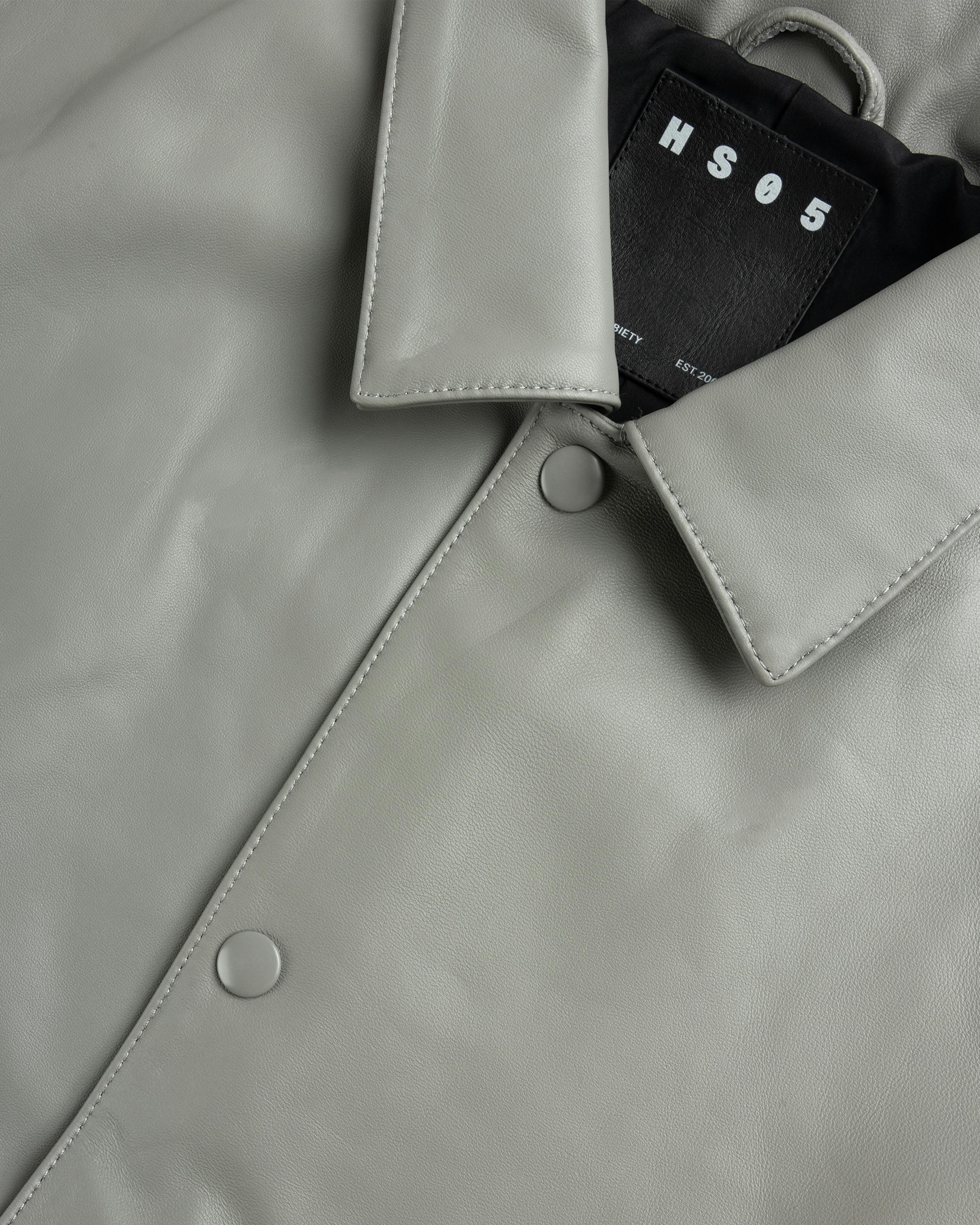 Highsnobiety HS05 – Leather Shirt Jacket Beige - Leather Jackets - Beige - Image 9