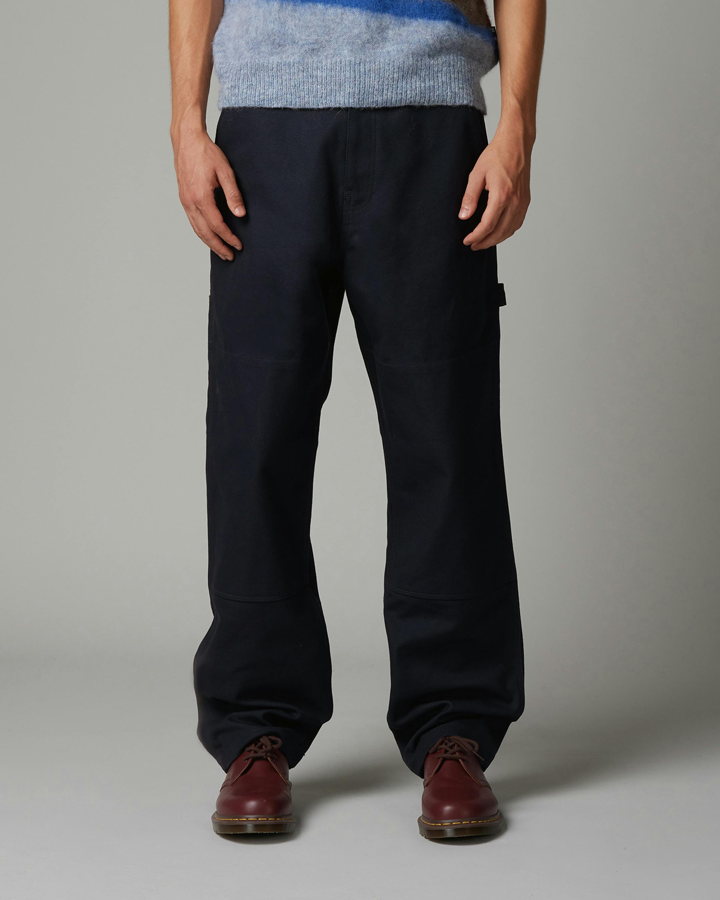 Highsnobiety HS05 – Oxford Canvas Carpenter Trousers Navy - Work Pants - Navy - Image 2