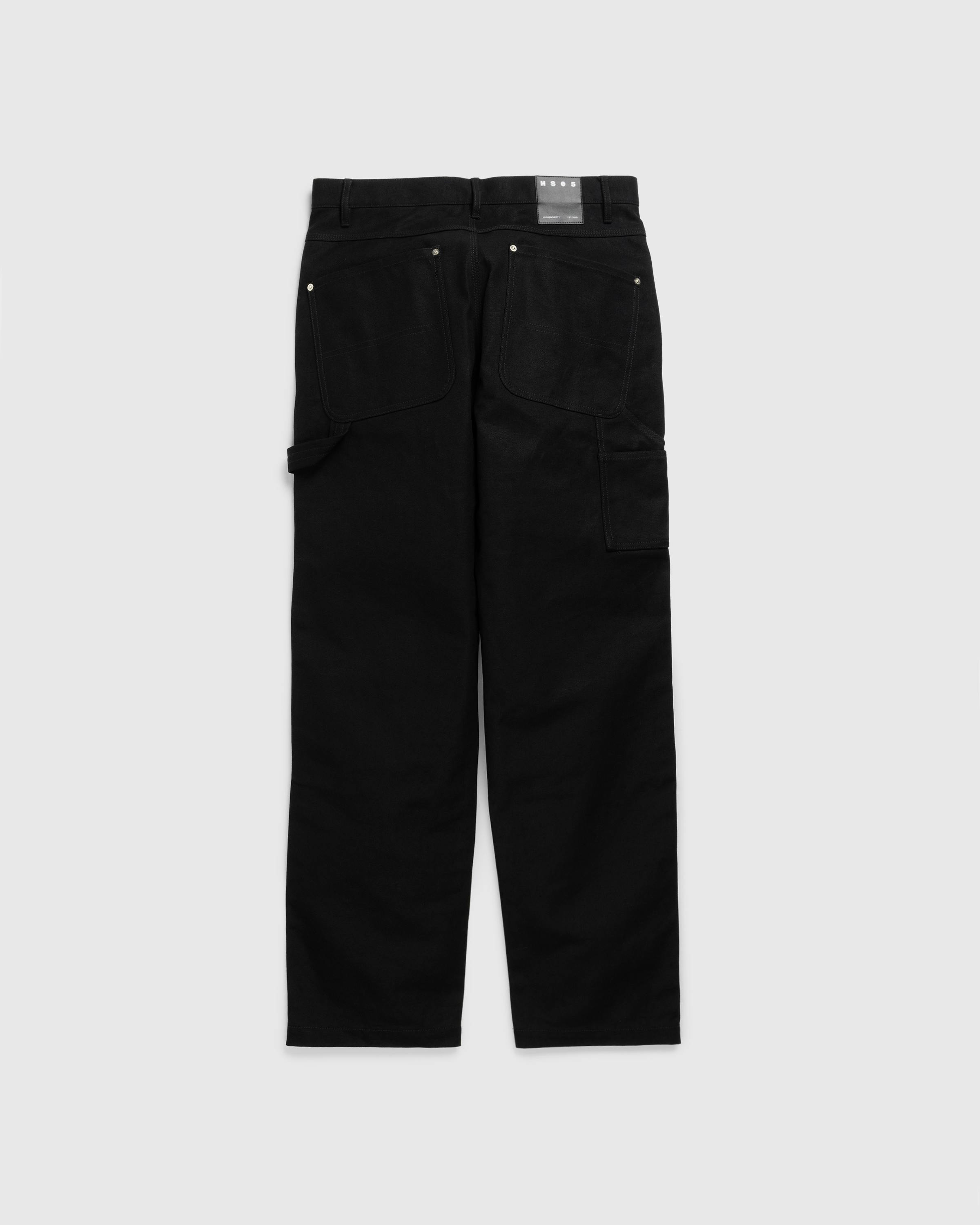 Highsnobiety HS05 – Oxford Canvas Carpenter Trousers Black - Work Pants - Black - Image 4