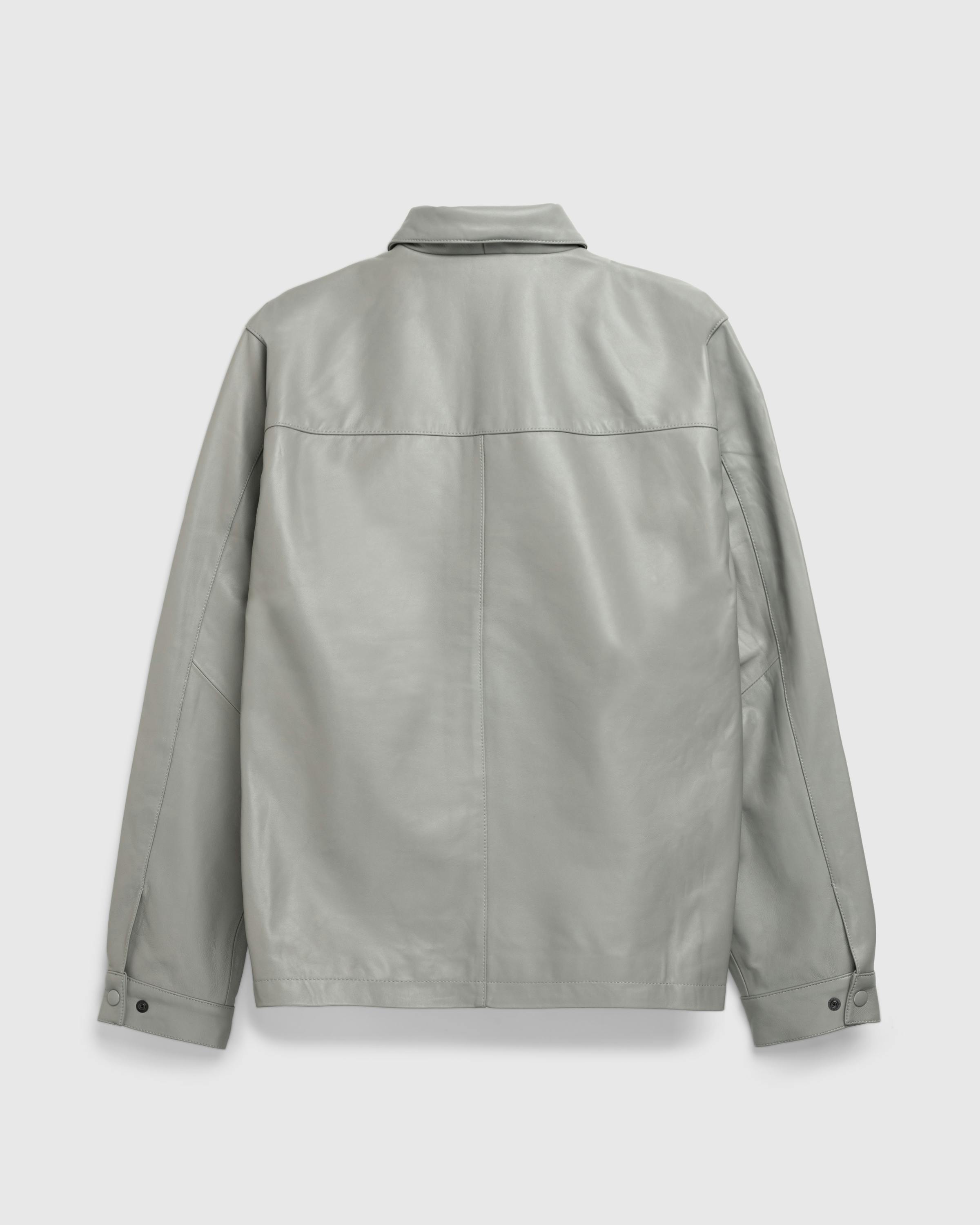 Highsnobiety HS05 – Leather Shirt Jacket Beige - Leather Jackets - Beige - Image 4