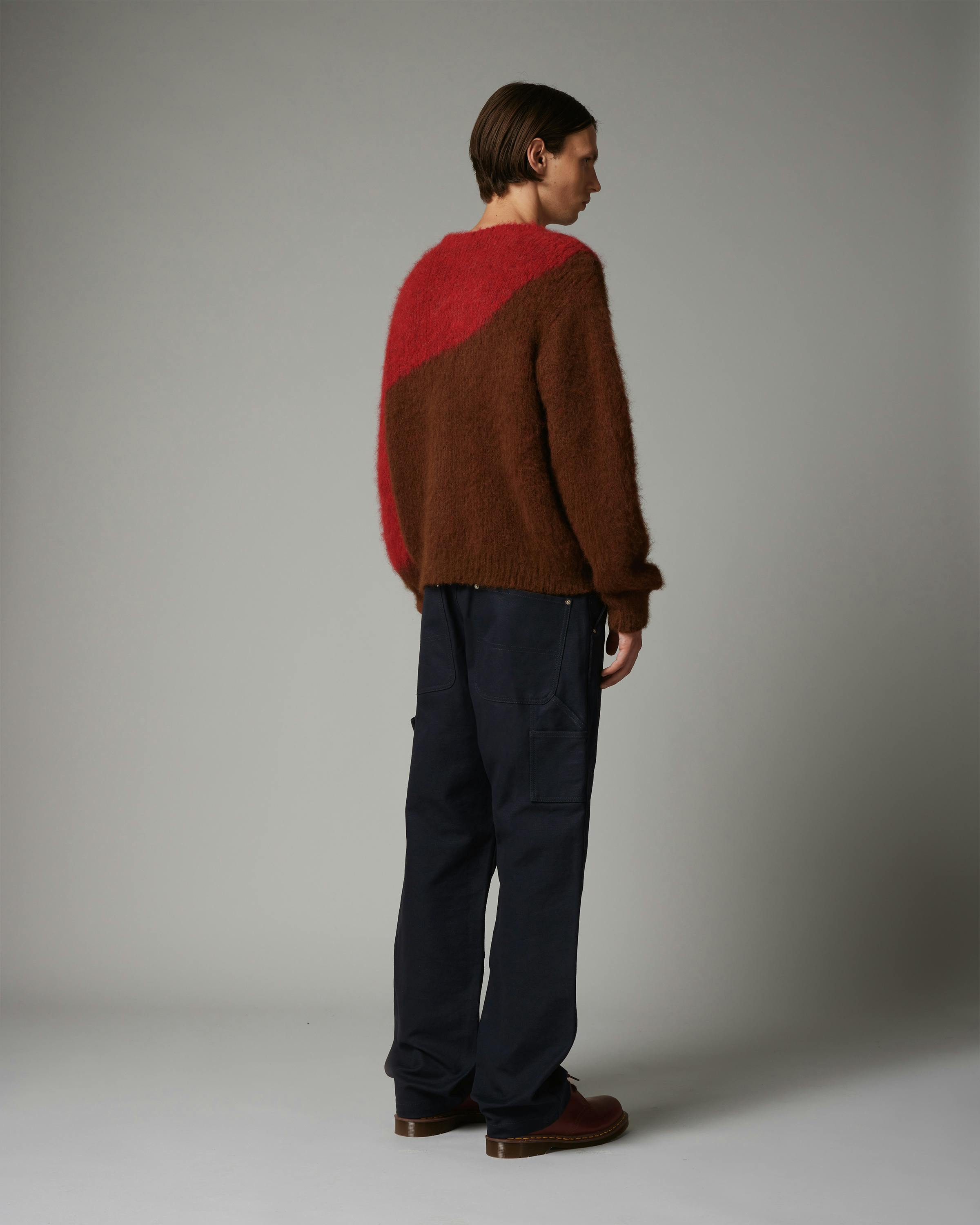 Highsnobiety HS05 – Alpaca Abstract Wave Sweater Brown/Red - Crewnecks - Brown/ Red - Image 7