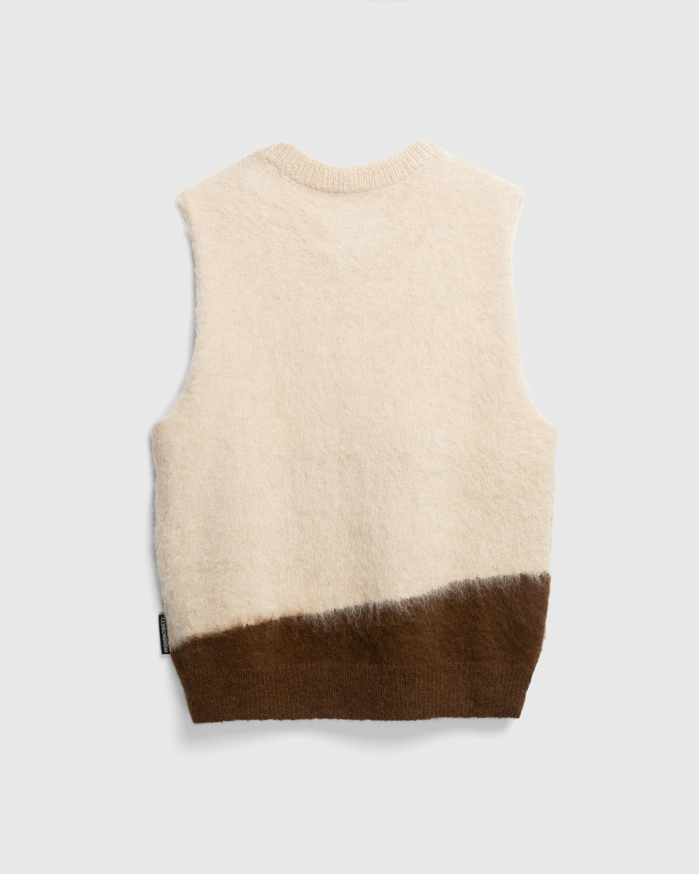 Highsnobiety HS05 – Alpaca Abstract Sweater Vest Beige/Brown - Gilets - Beige/ Brown - Image 5