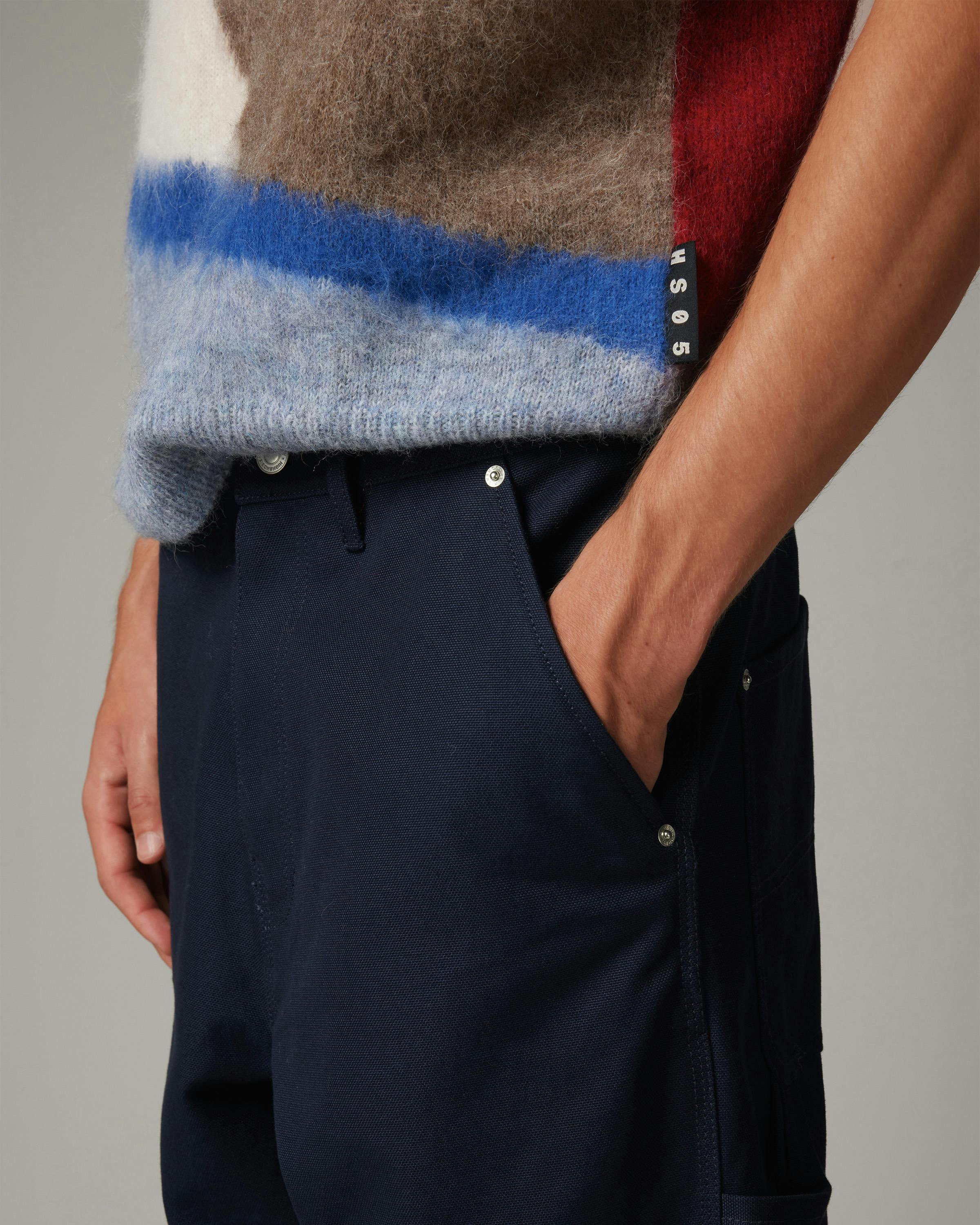 Highsnobiety HS05 – Alpaca Abstract Sweater Vest Red/Blue - Gilets - Red/ Blue - Image 4