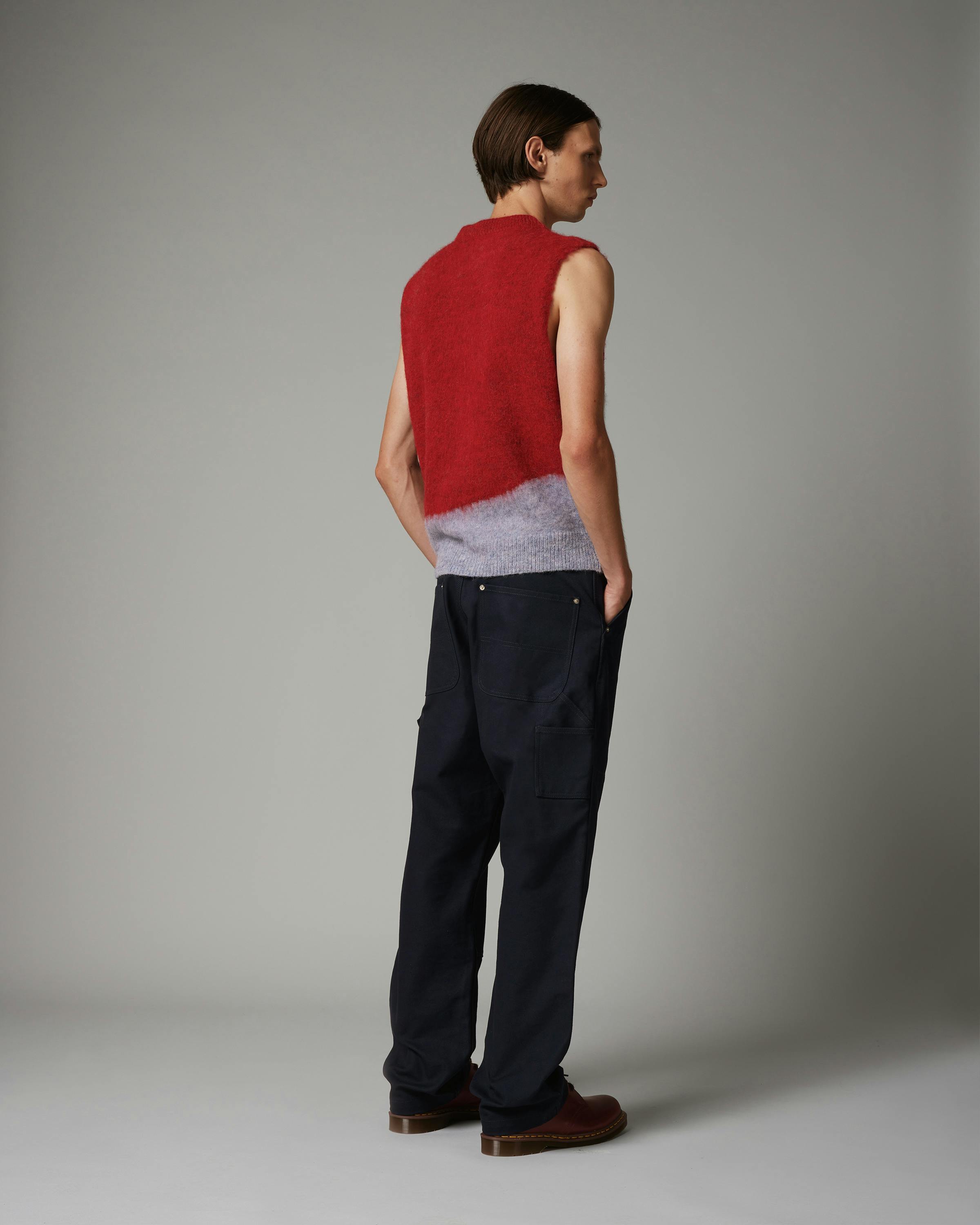 Highsnobiety HS05 – Alpaca Abstract Sweater Vest Red/Blue - Gilets - Red/ Blue - Image 6