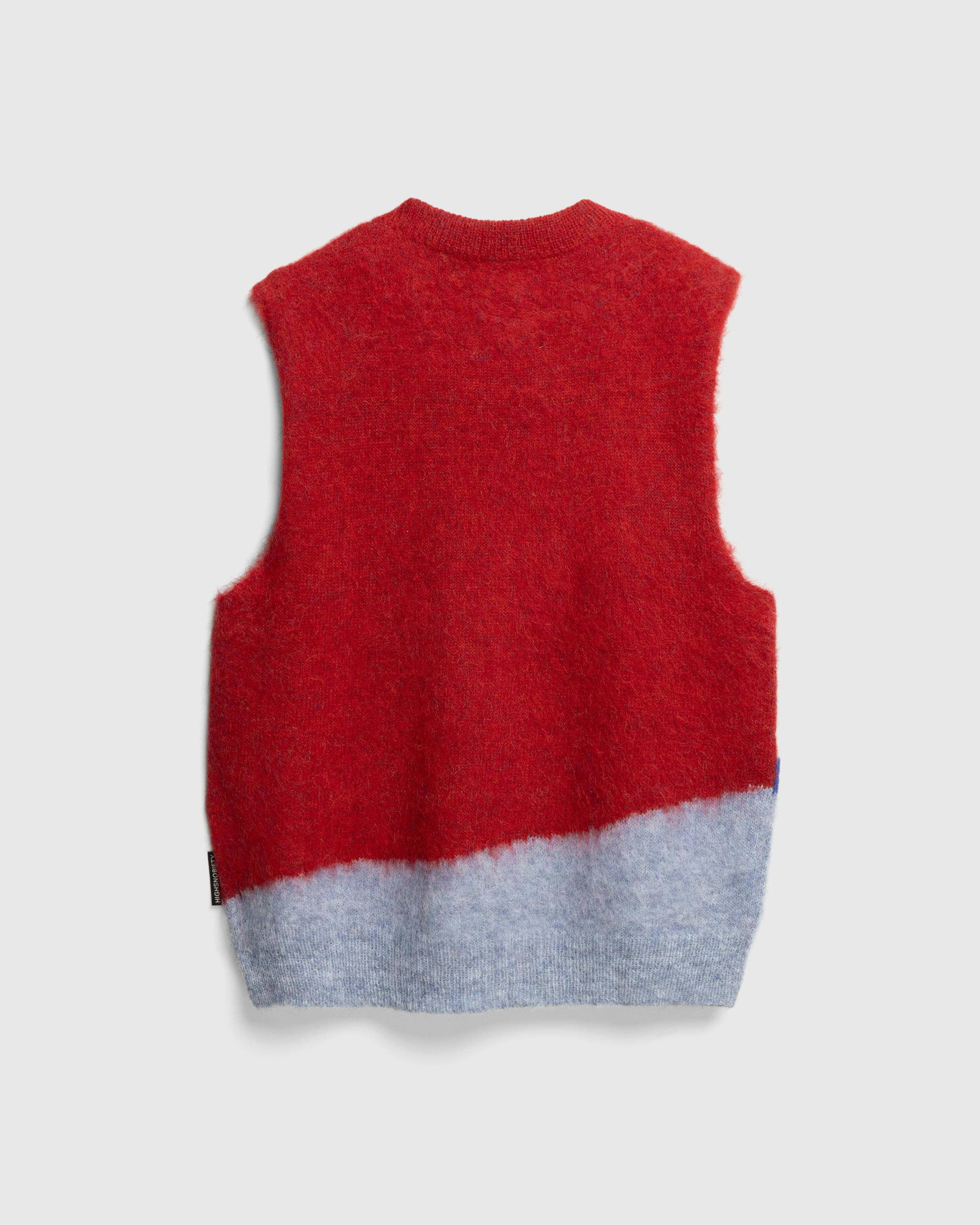 Highsnobiety HS05 – Alpaca Abstract Sweater Vest Red/Blue - Gilets - Red/ Blue - Image 5