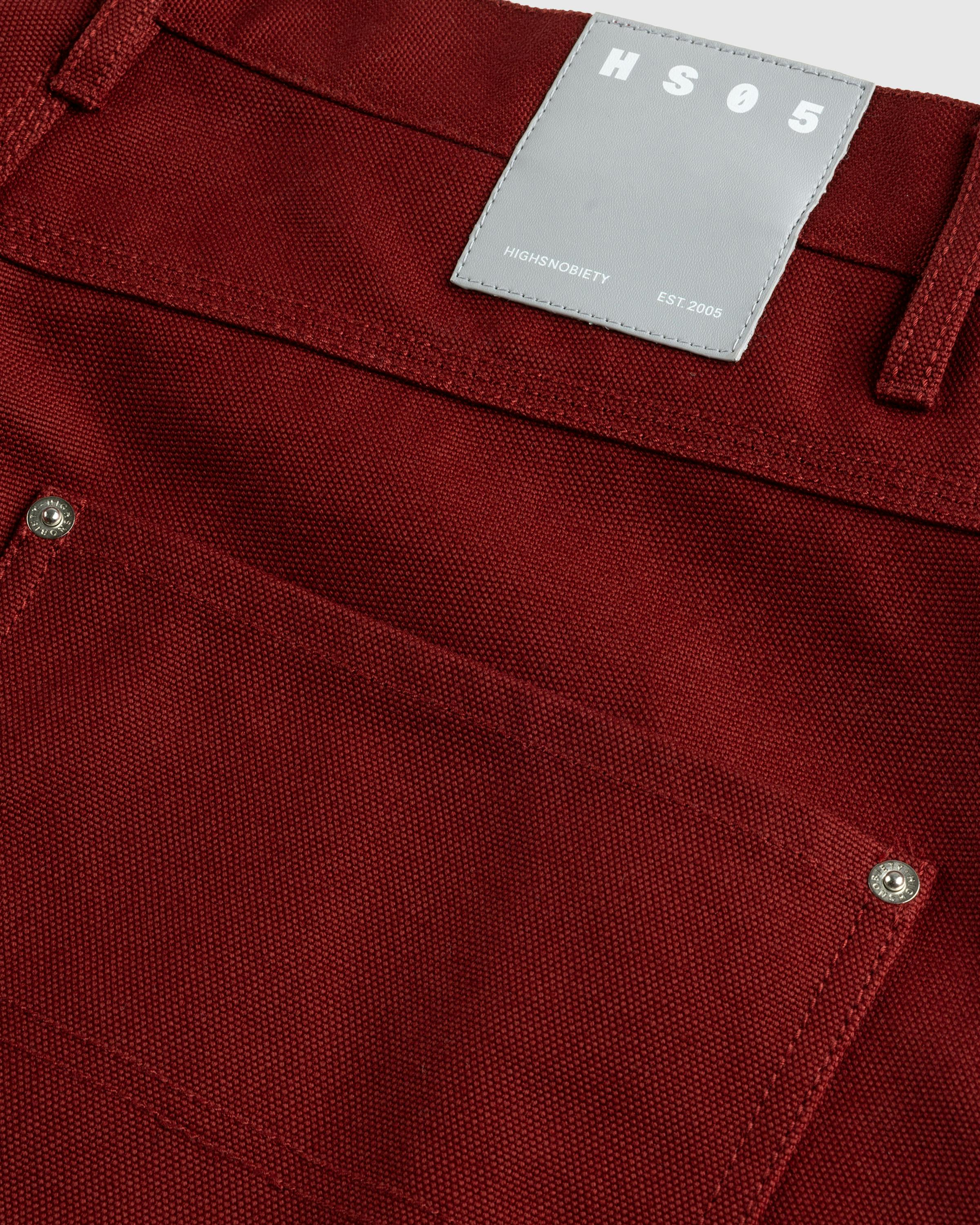 Highsnobiety HS05 – Oxford Canvas Carpenter Trousers Red - Work Pants - Red - Image 9