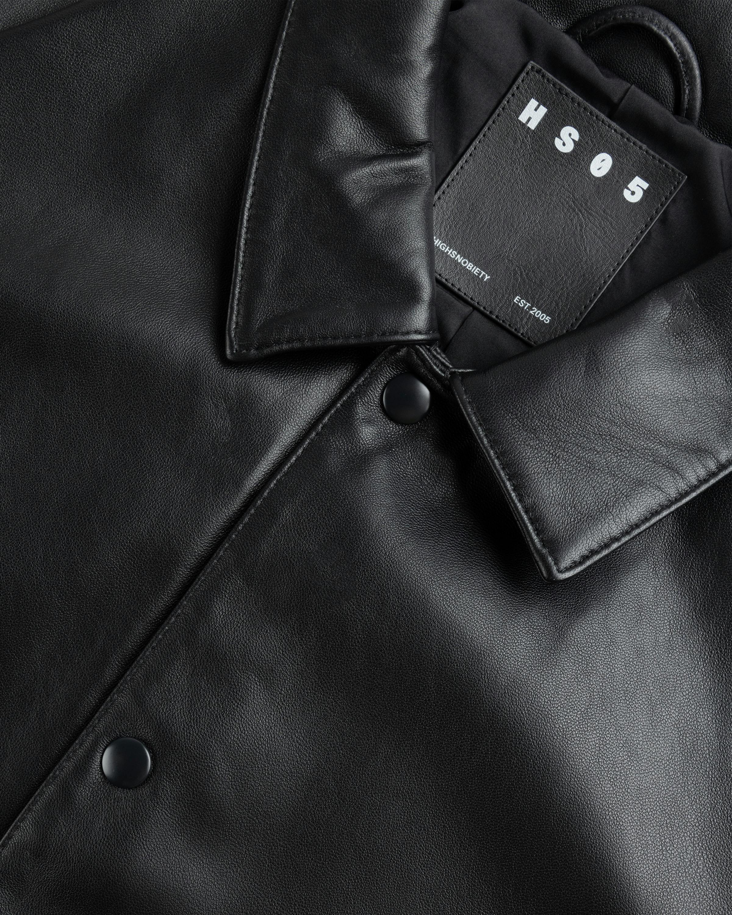 Highsnobiety HS05 – Leather Shirt Jacket Black - Leather Jackets - Black - Image 9