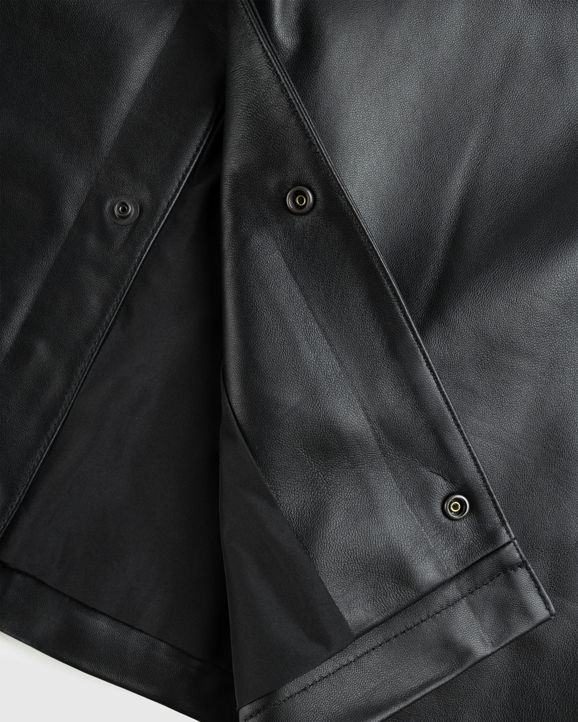 Highsnobiety HS05 – Leather Shirt Jacket Black - Leather Jackets - Black - Image 11