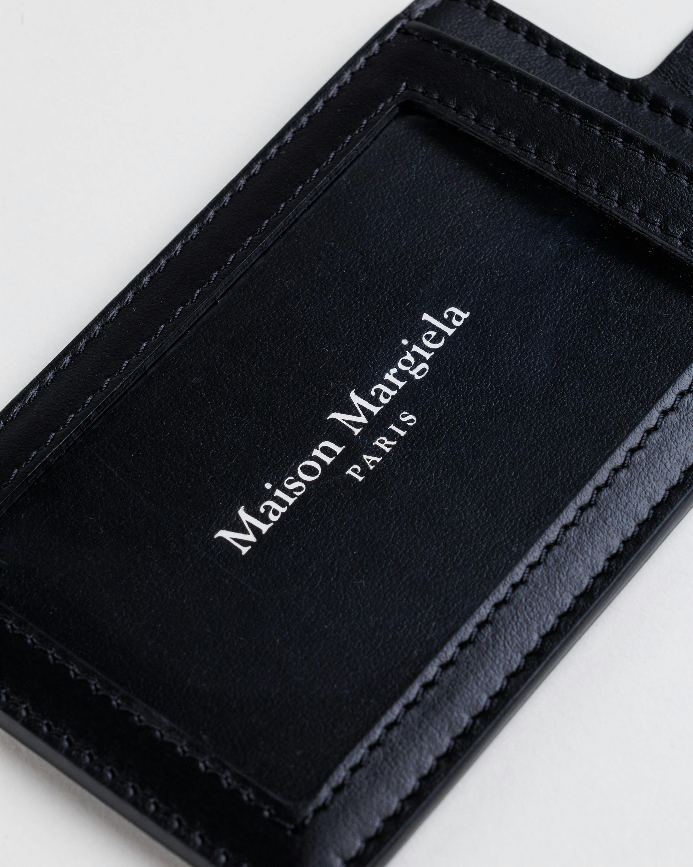 Maison Margiela – Four Stitches Luggage Tag Black - Keychains - Black - Image 3