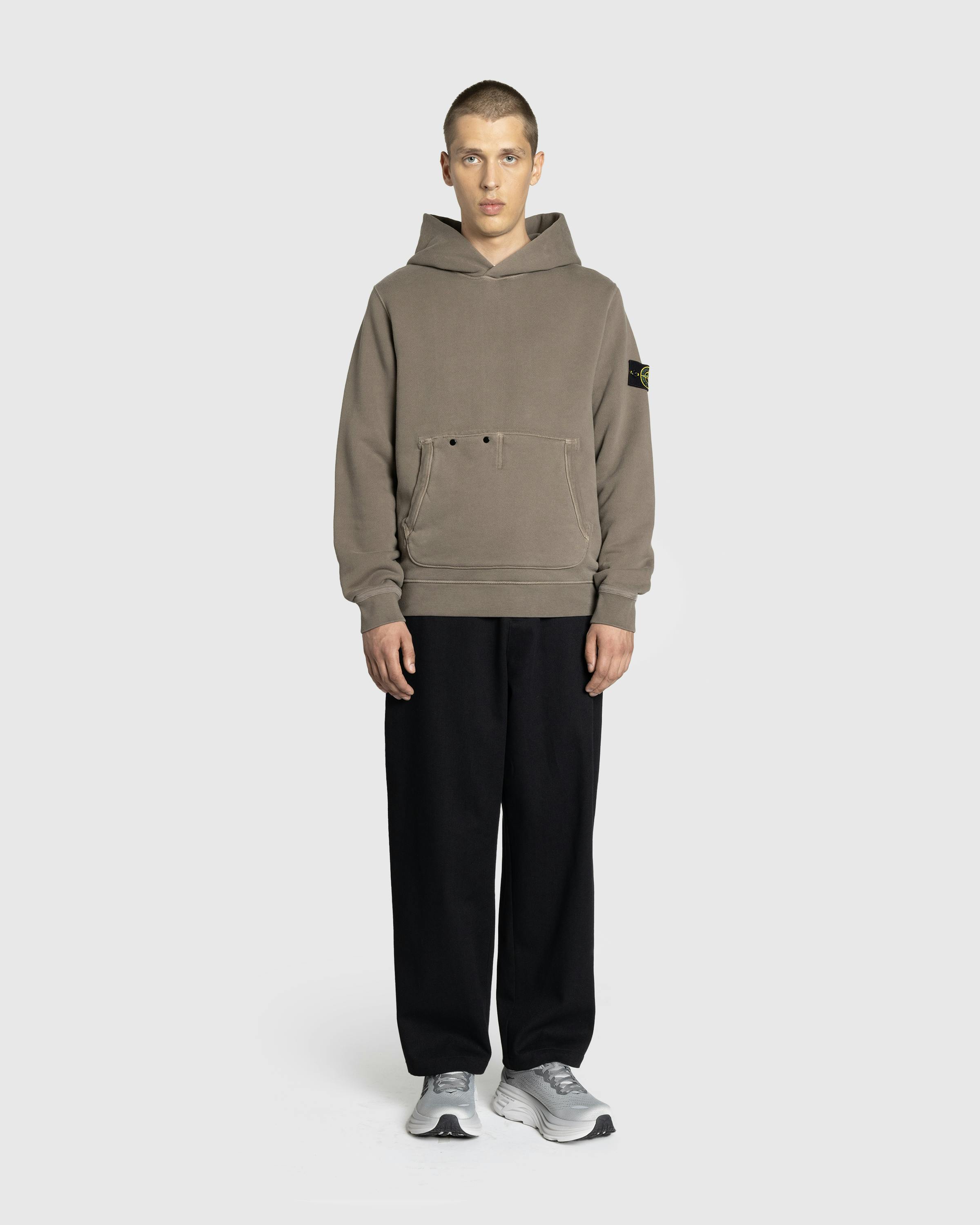 Stone Island – Pullover Hoodie Walnut - Sweatshirts - Brown - Image 3