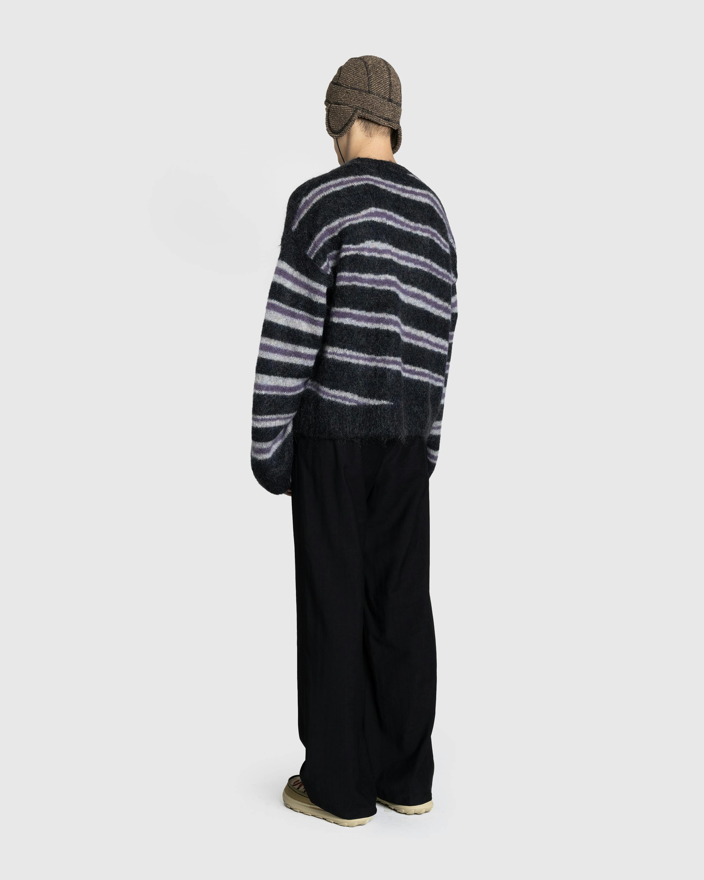 Acne Studios – Mohair Blend Jumper Dark Grey Melange/Multi - Crewnecks - Grey - Image 4