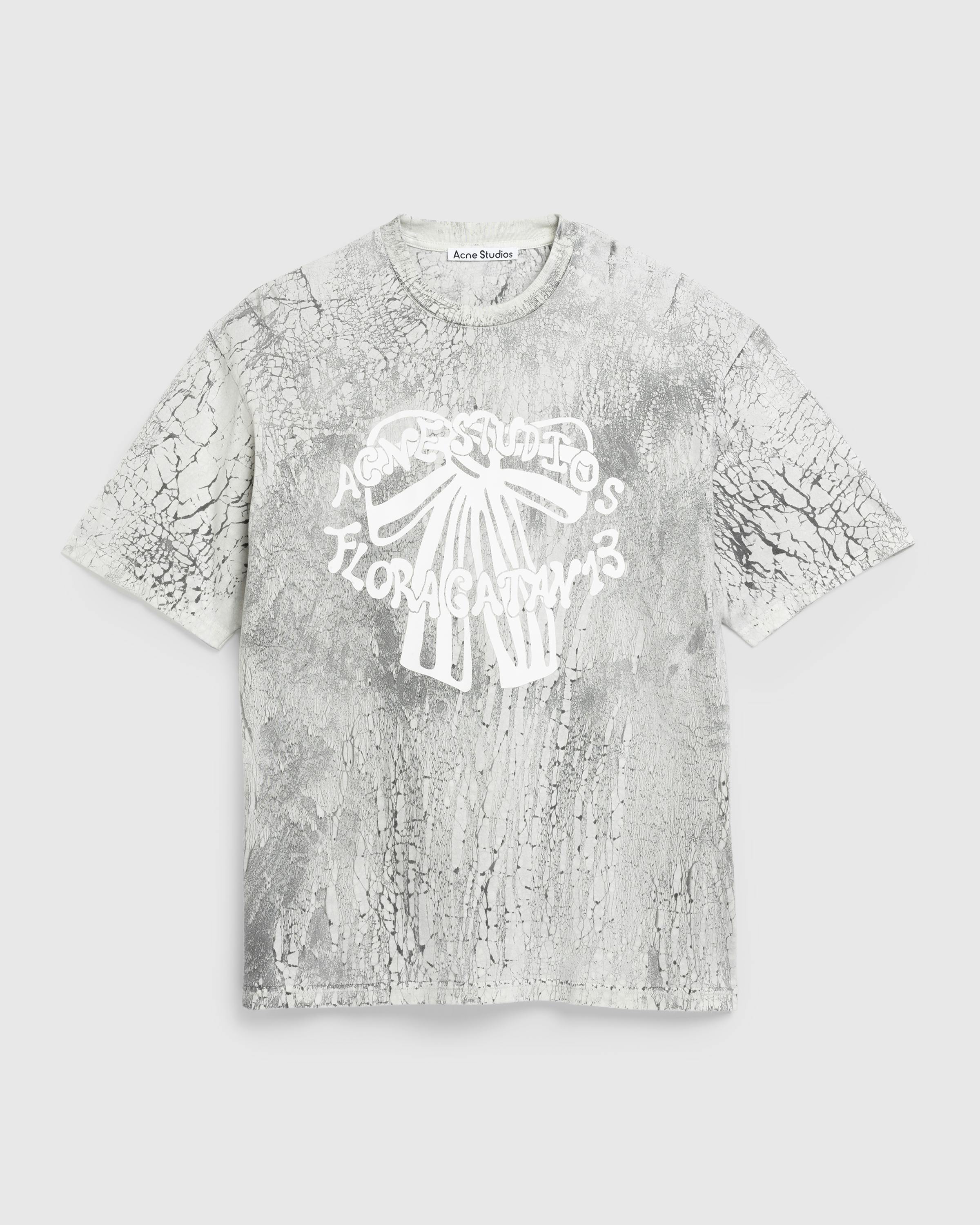 Acne Studios – Plaster Print T-Shirt Faded Black - T-Shirts - Black - Image 1