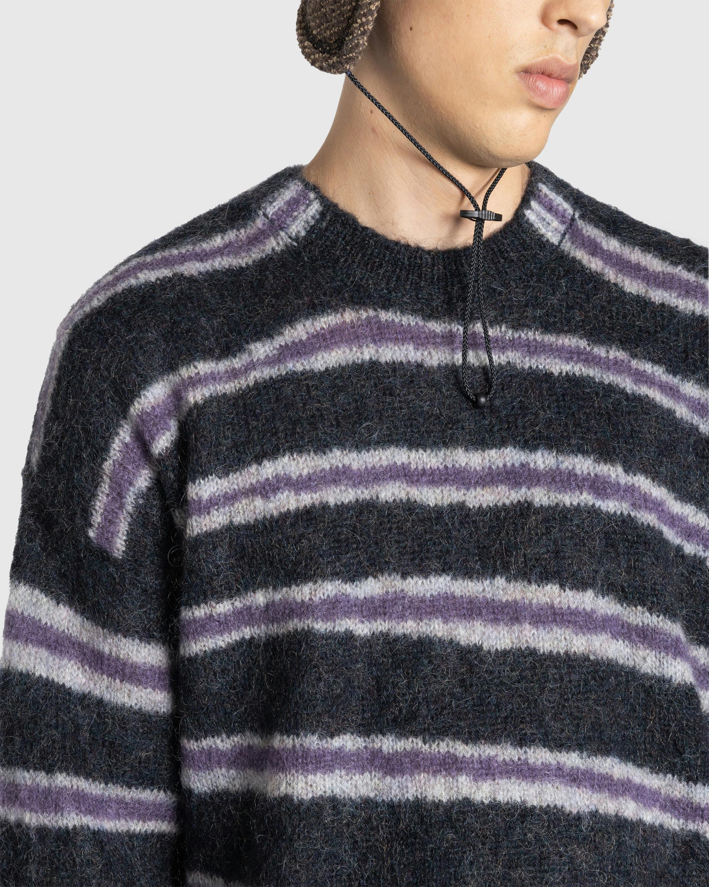 Acne Studios – Mohair Blend Jumper Dark Grey Melange/Multi - Crewnecks - Grey - Image 5