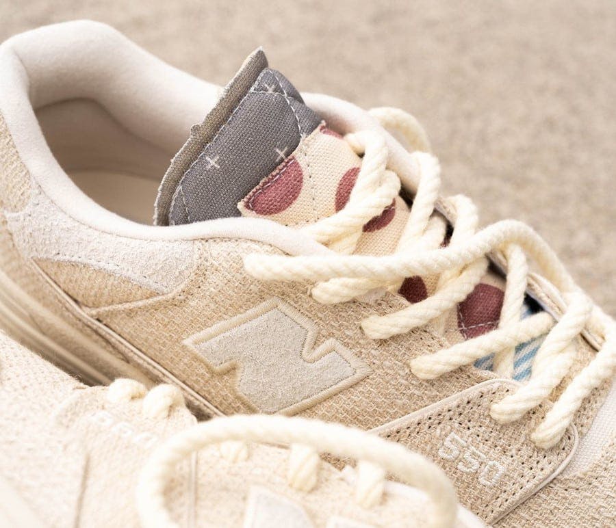 new balance 550 sashiko linen sneakers 2024