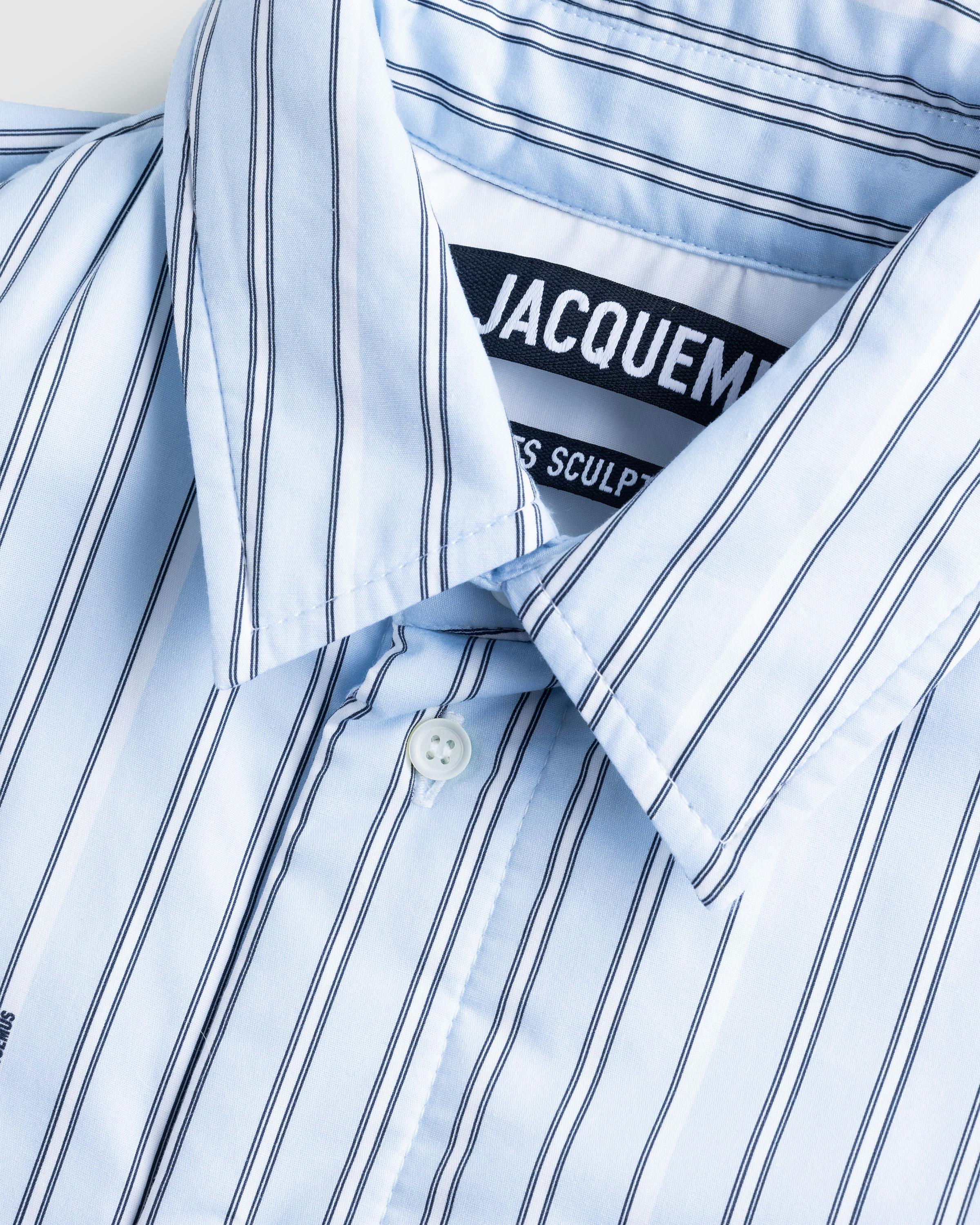 JACQUEMUS – La Chemise Boulanger Print Blue Stripe - Longsleeve Shirts - Blue - Image 6