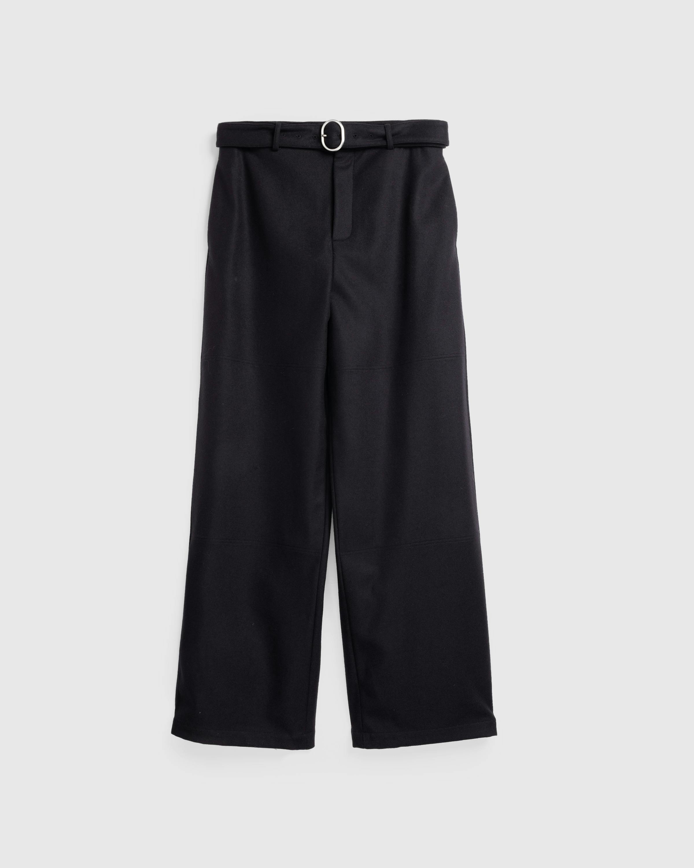 Jil Sander – Wool Belted Trousers Black - Denim - Black - Image 1