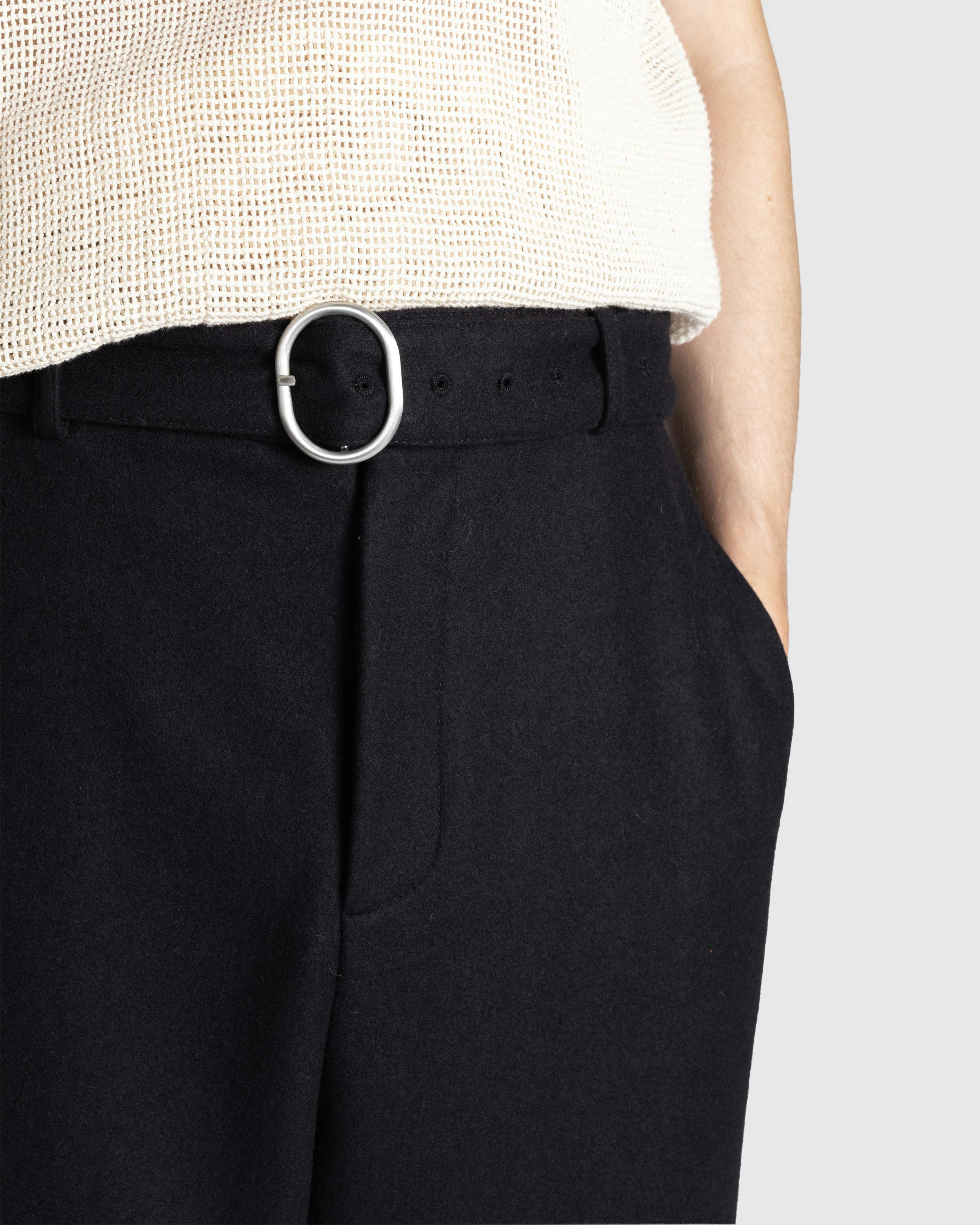 Jil Sander – Wool Belted Trousers Black - Denim - Black - Image 5