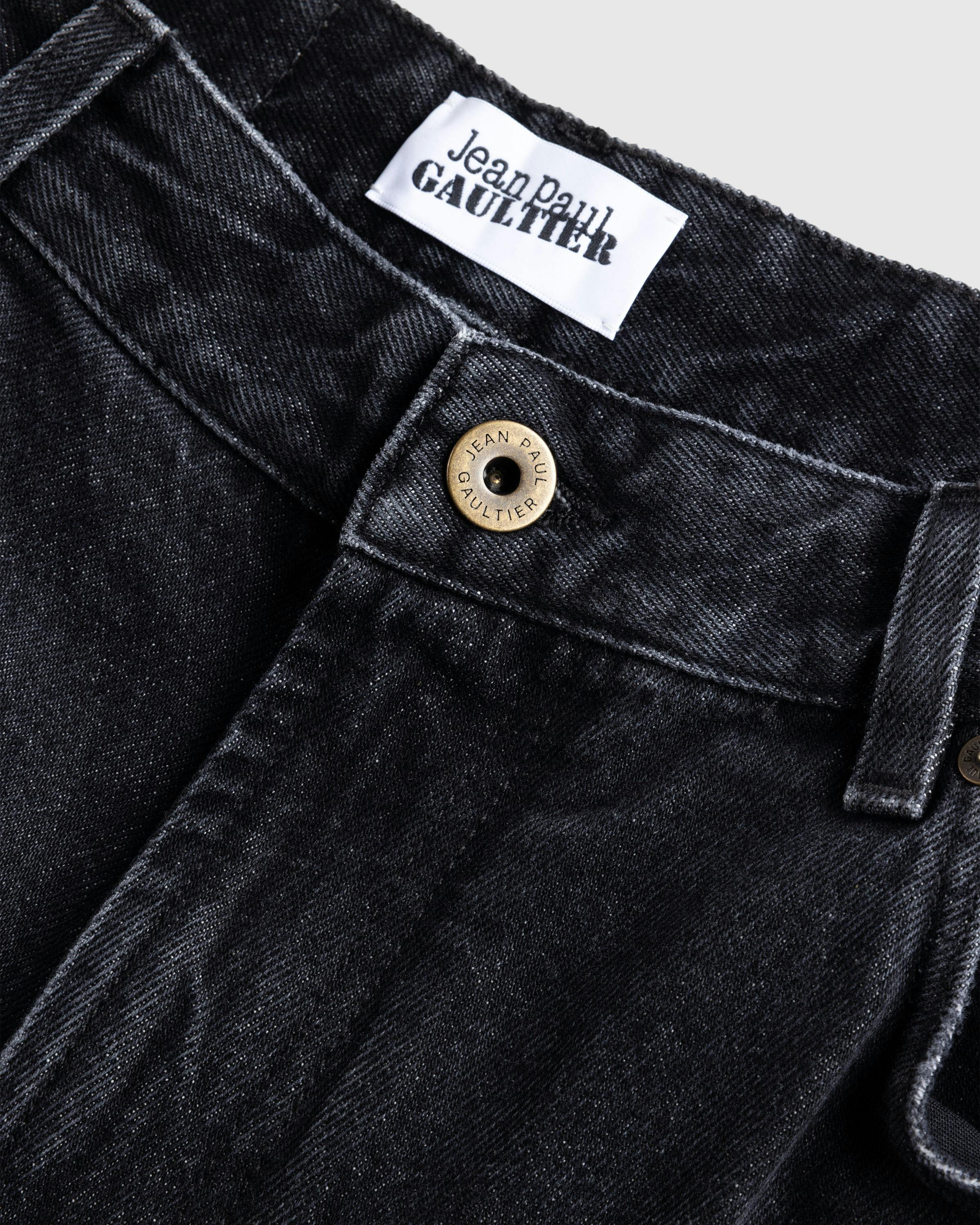 Jean Paul Gaultier – Denim Pant Printed "Body Marinière" Vintage Black/White - Denim - Black - Image 7