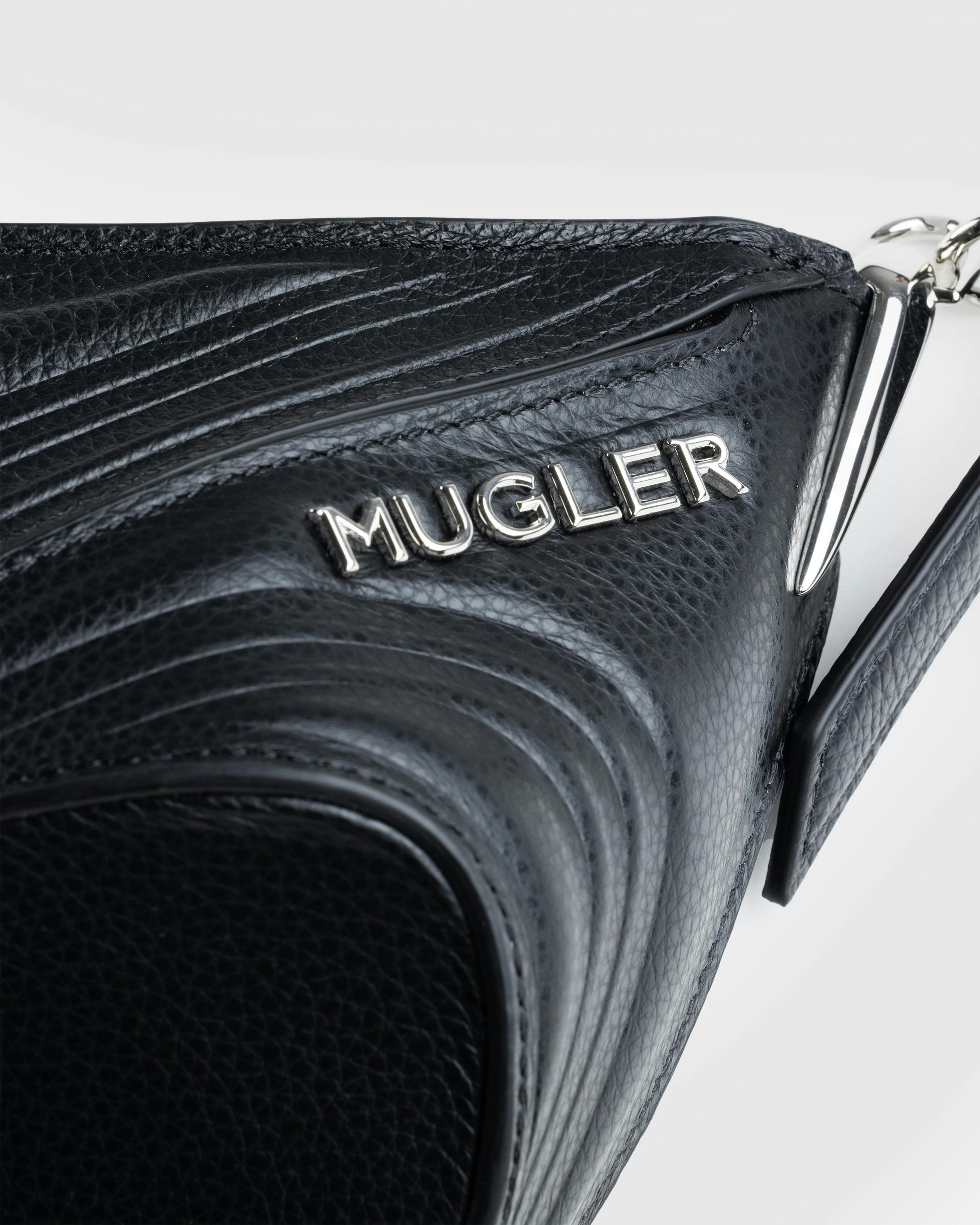 Mugler – Small Embossed Spiral Curve 01 Black - Shoulder Bags - Black - Image 6