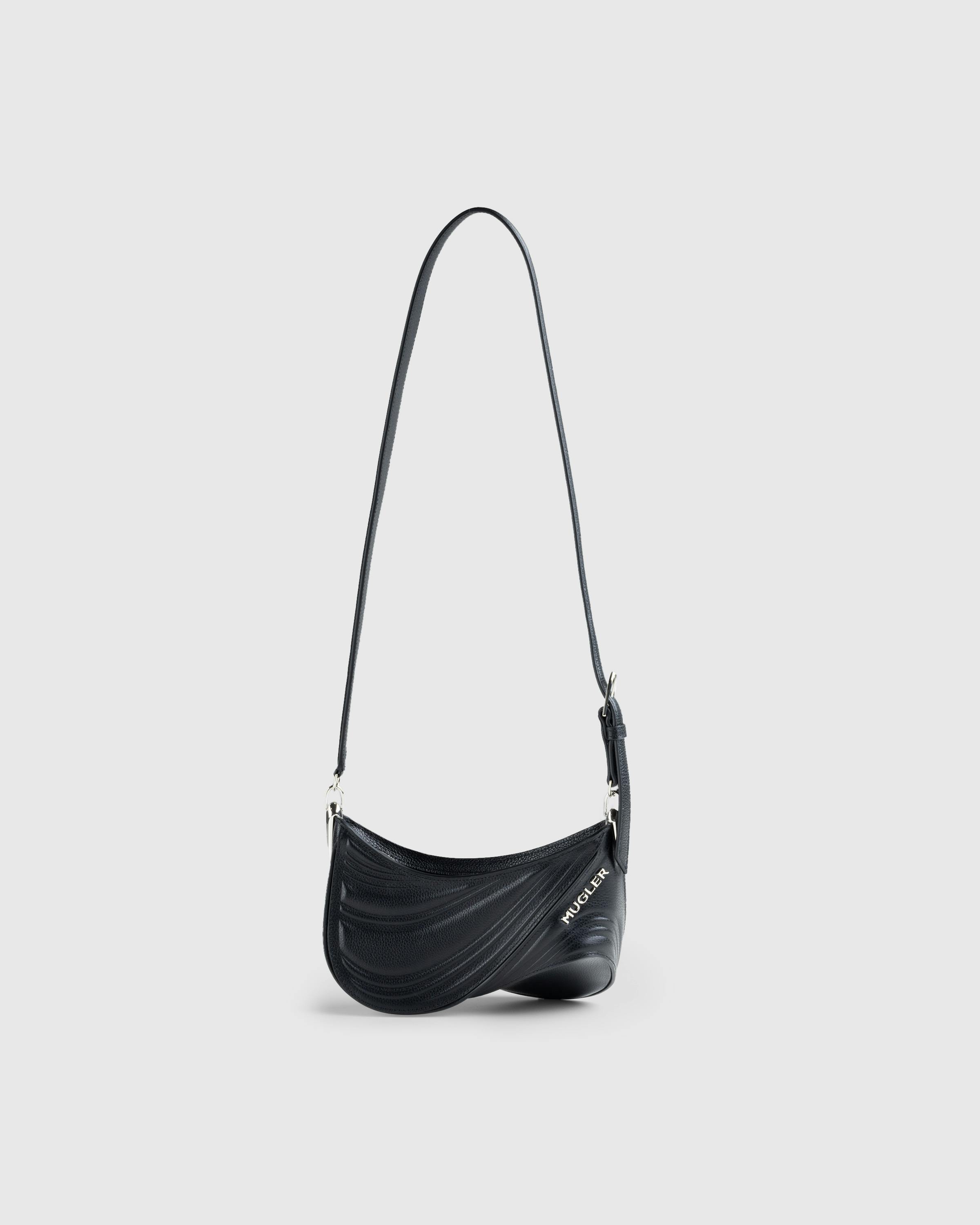 Mugler – Small Embossed Spiral Curve 01 Black - Shoulder Bags - Black - Image 1