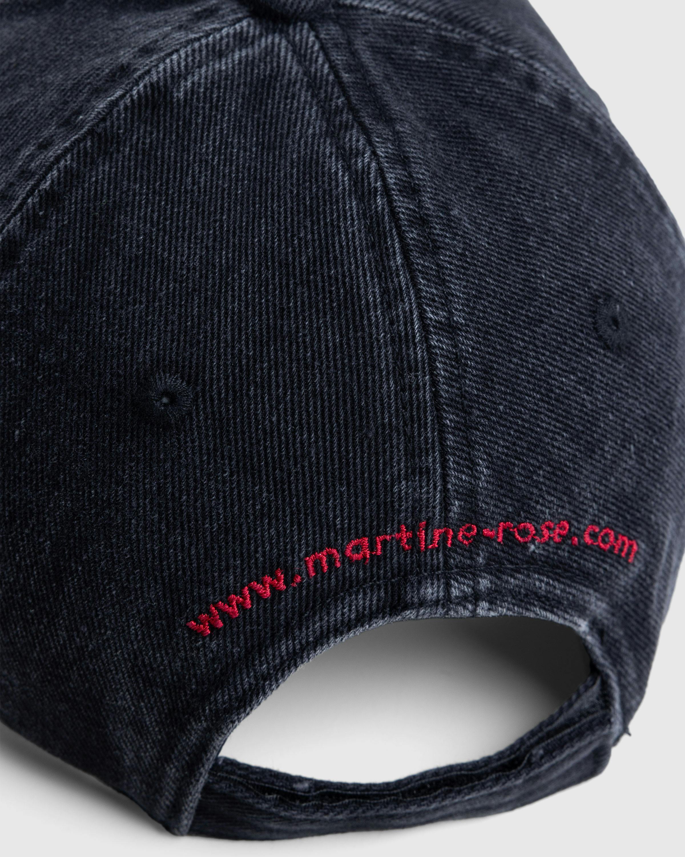 Martine Rose – Cut Peak Cap Black - Caps - Black - Image 5