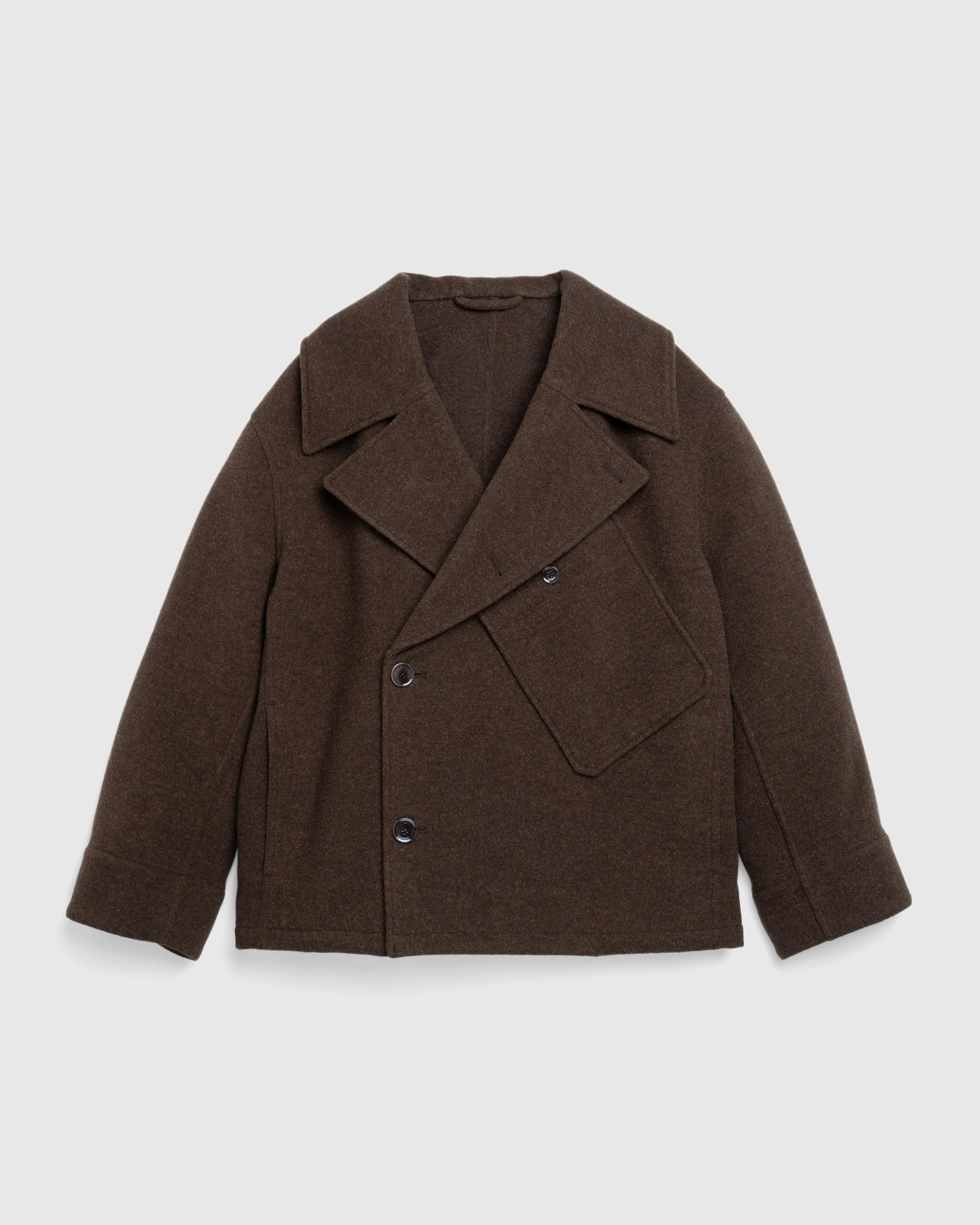 Lemaire – Dispatch Peacoat Brown Chine - Peacoats - Brown - Image 1