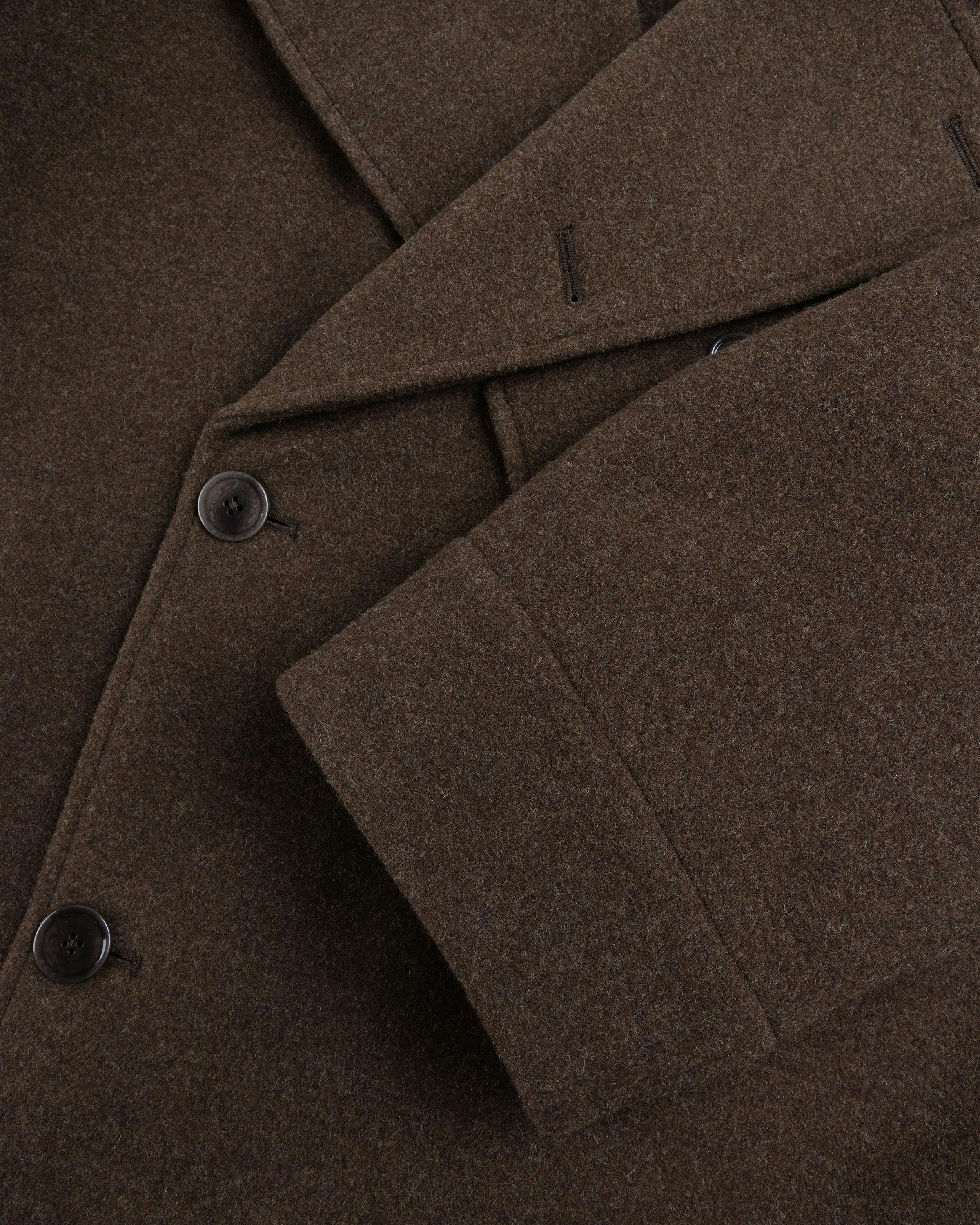 Lemaire – Dispatch Peacoat Brown Chine - Peacoats - Brown - Image 5