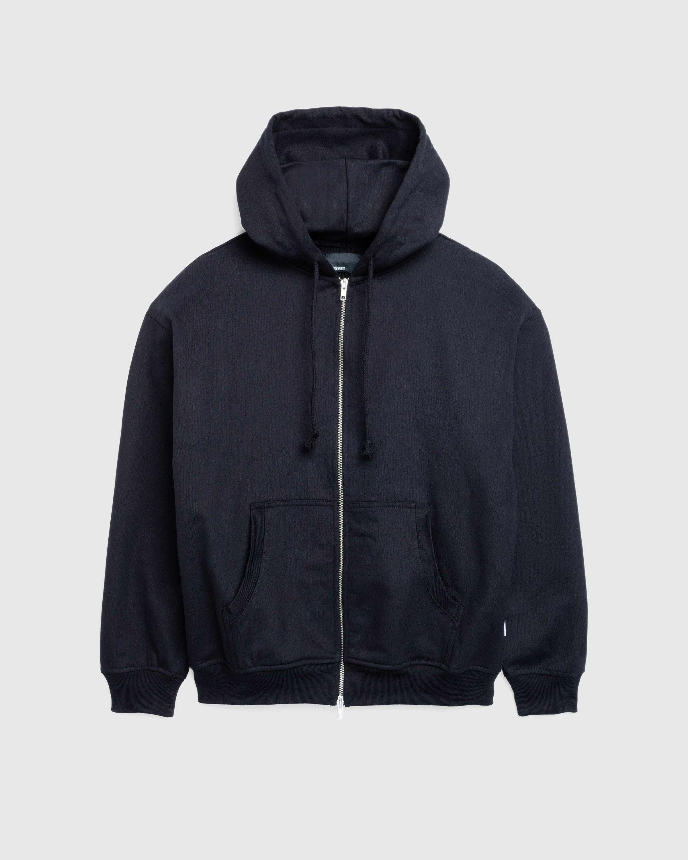 Rassvet – House Zip Hoodie Knit Black - Hoodies - Black - Image 1