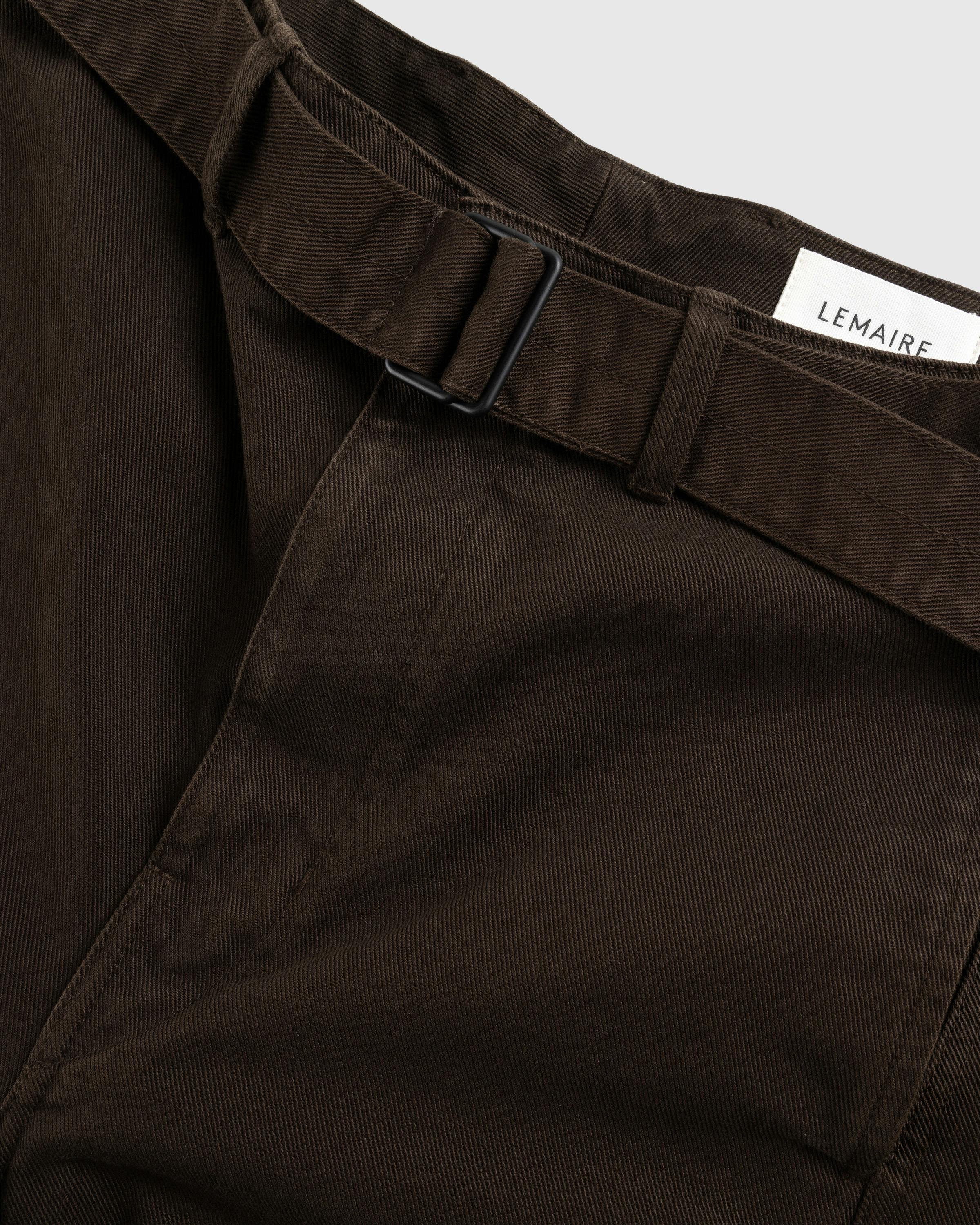 Lemaire – Twisted Belted Casual Pant - Trousers - Brown - Image 4