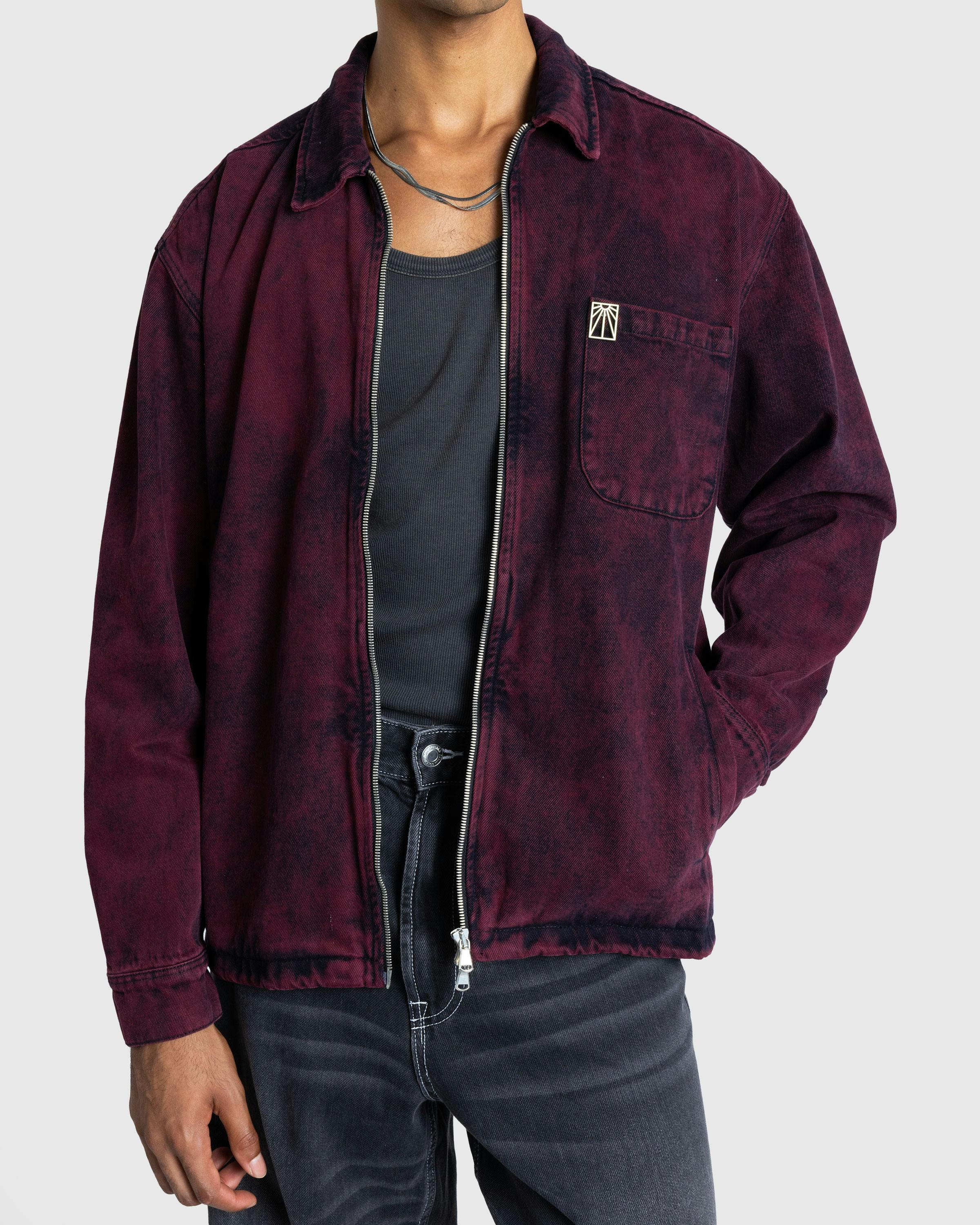 Rassvet – Acid Wash Denim Overshirt Woven Burgundy - Overshirt - Red - Image 5