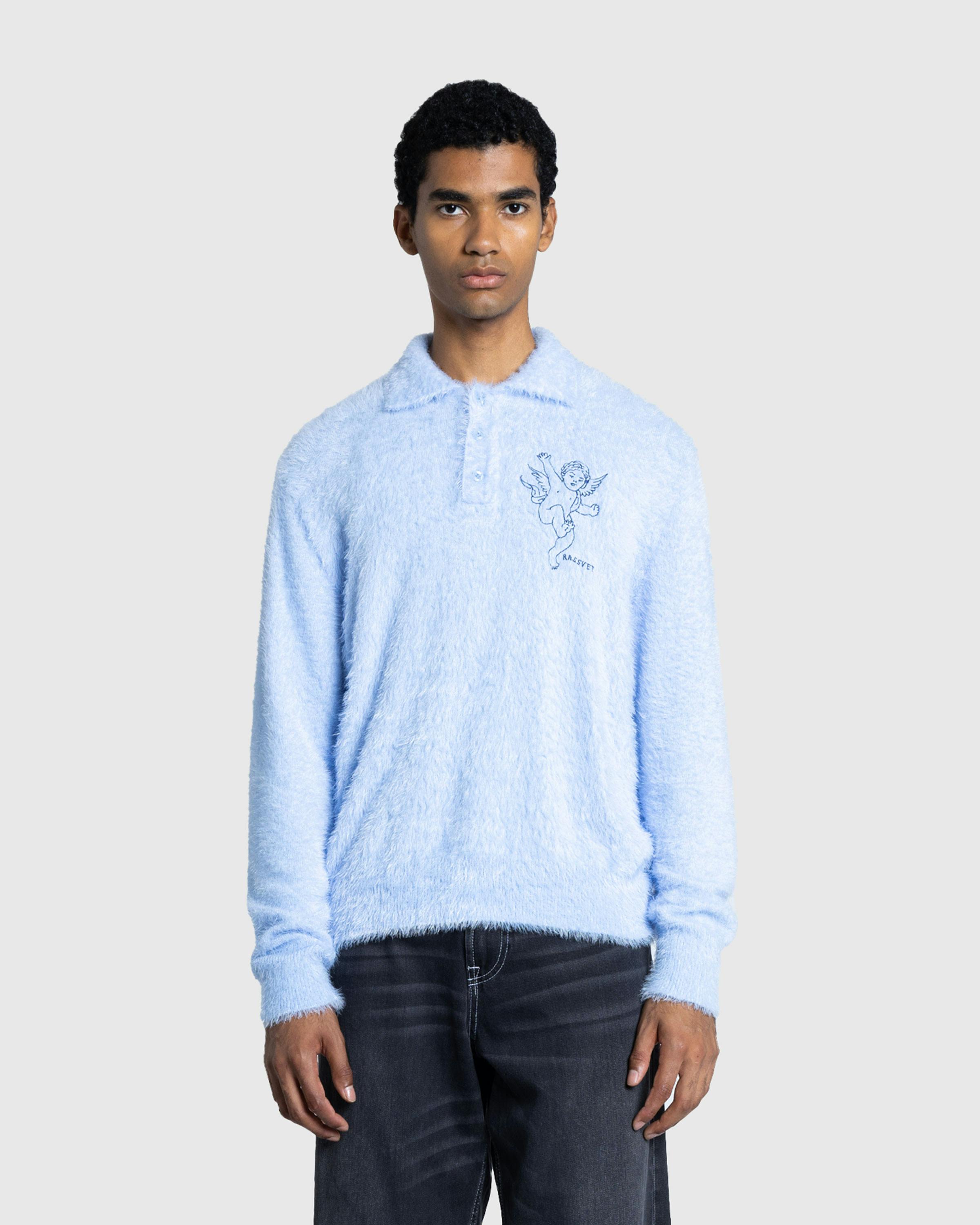 Rassvet – ANGEL MOHAIR POLO KNIT LIGHT BLUE - Polos - Blue - Image 2