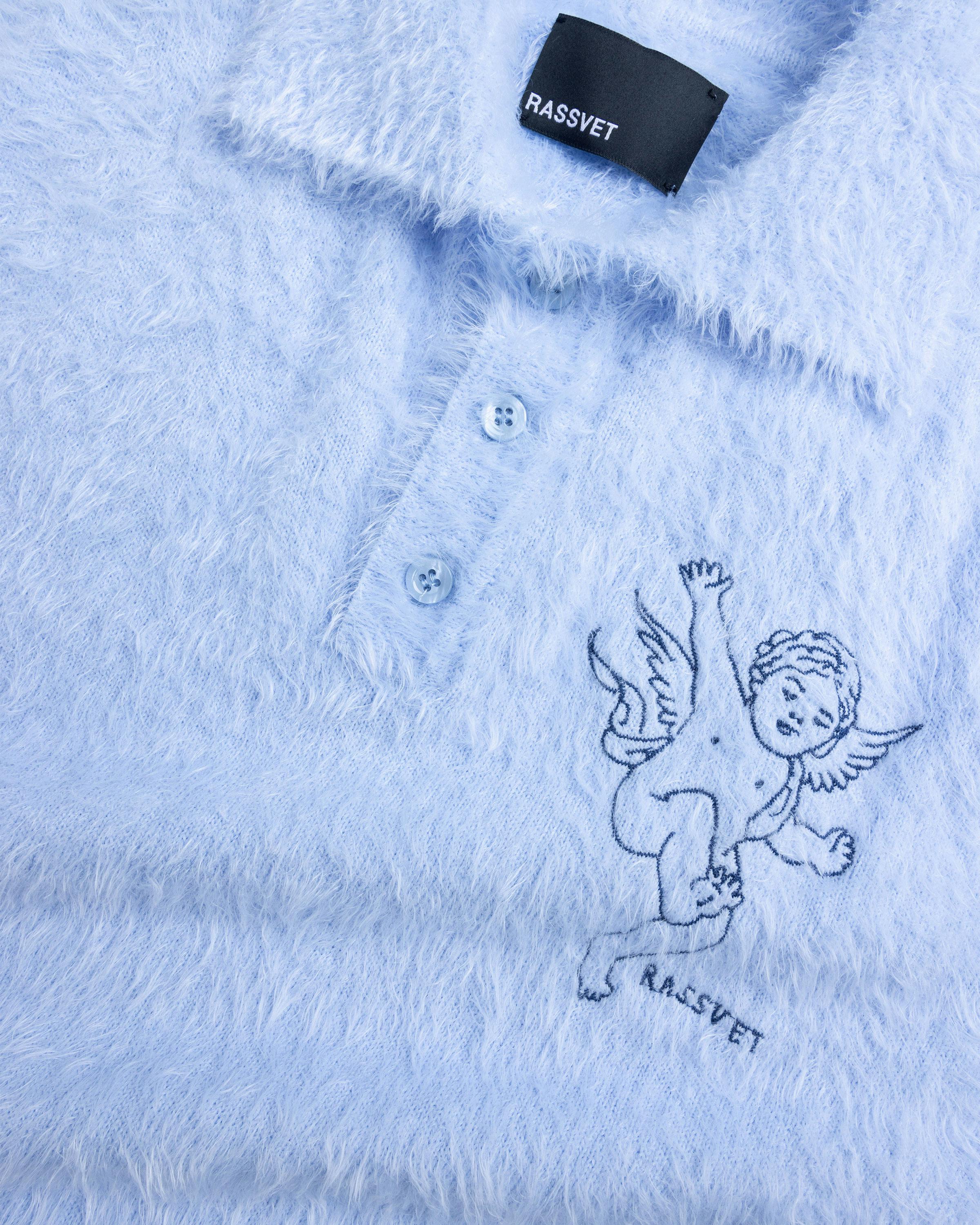 Rassvet – ANGEL MOHAIR POLO KNIT LIGHT BLUE - Polos - Blue - Image 7