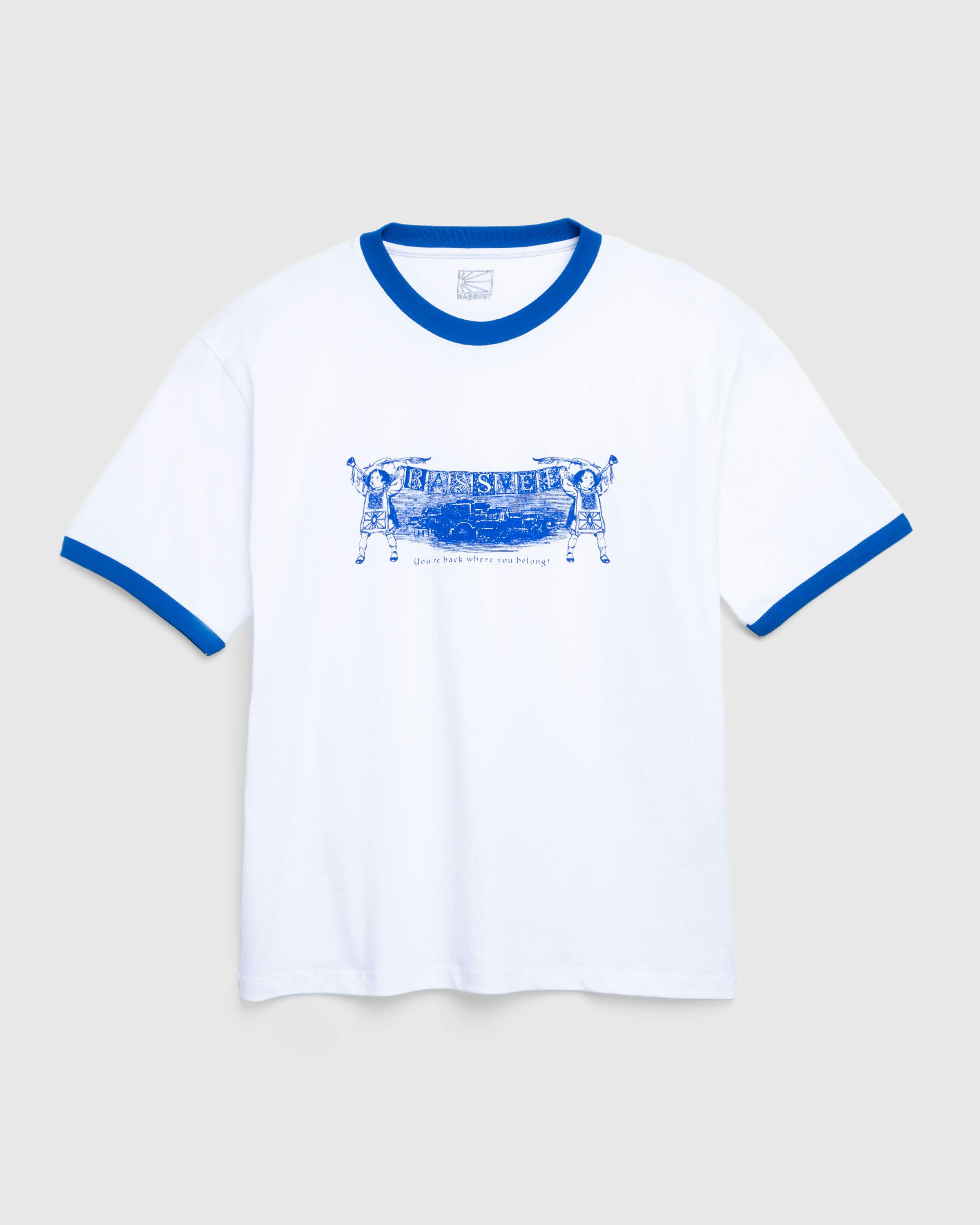 Rassvet – Welcome Back Ringer T-Shirt Knit White - T-Shirts - White - Image 1