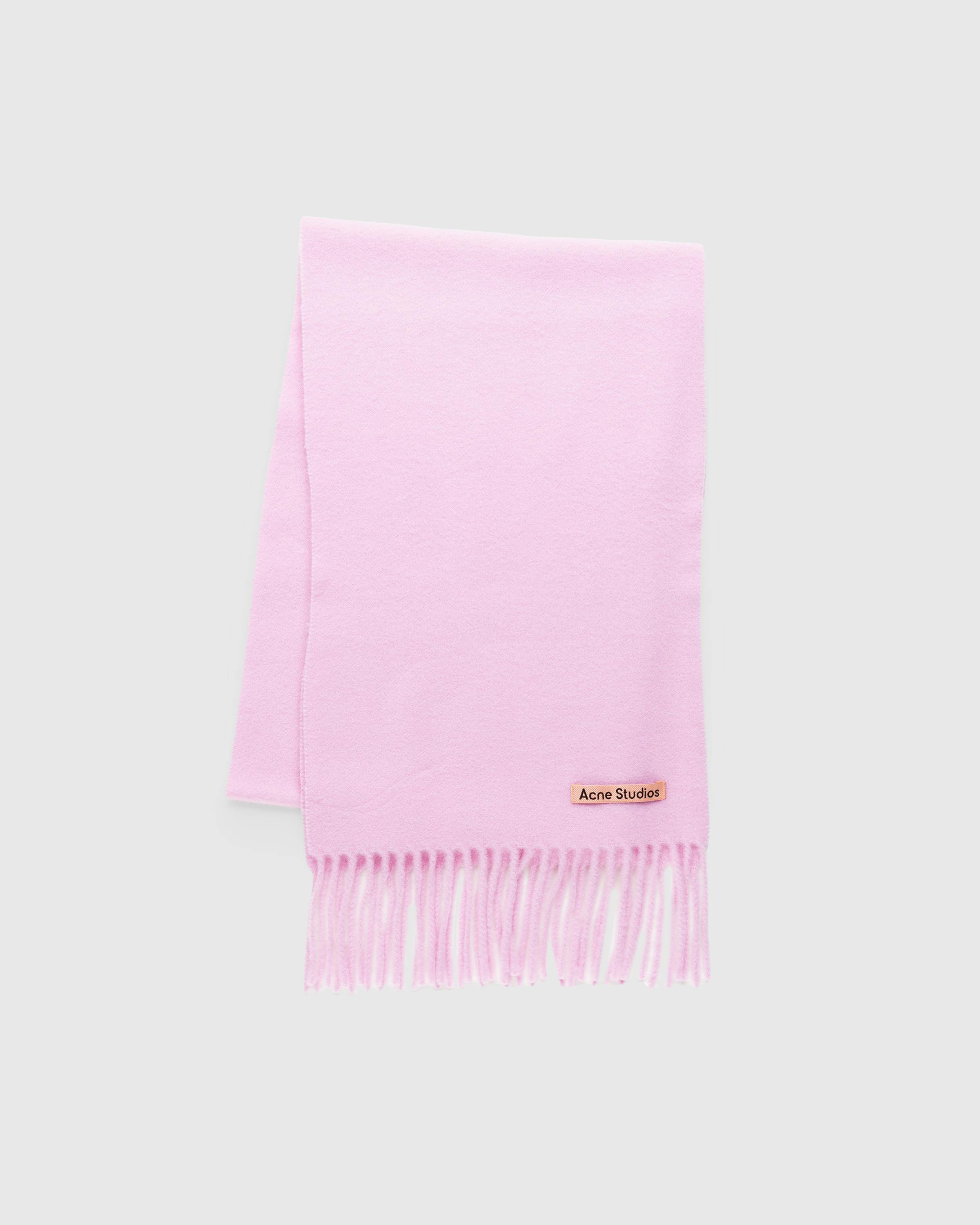 Acne Studios – Fringe Wool Scarf Cotton Candy Pink - Knits - Pink - Image 3