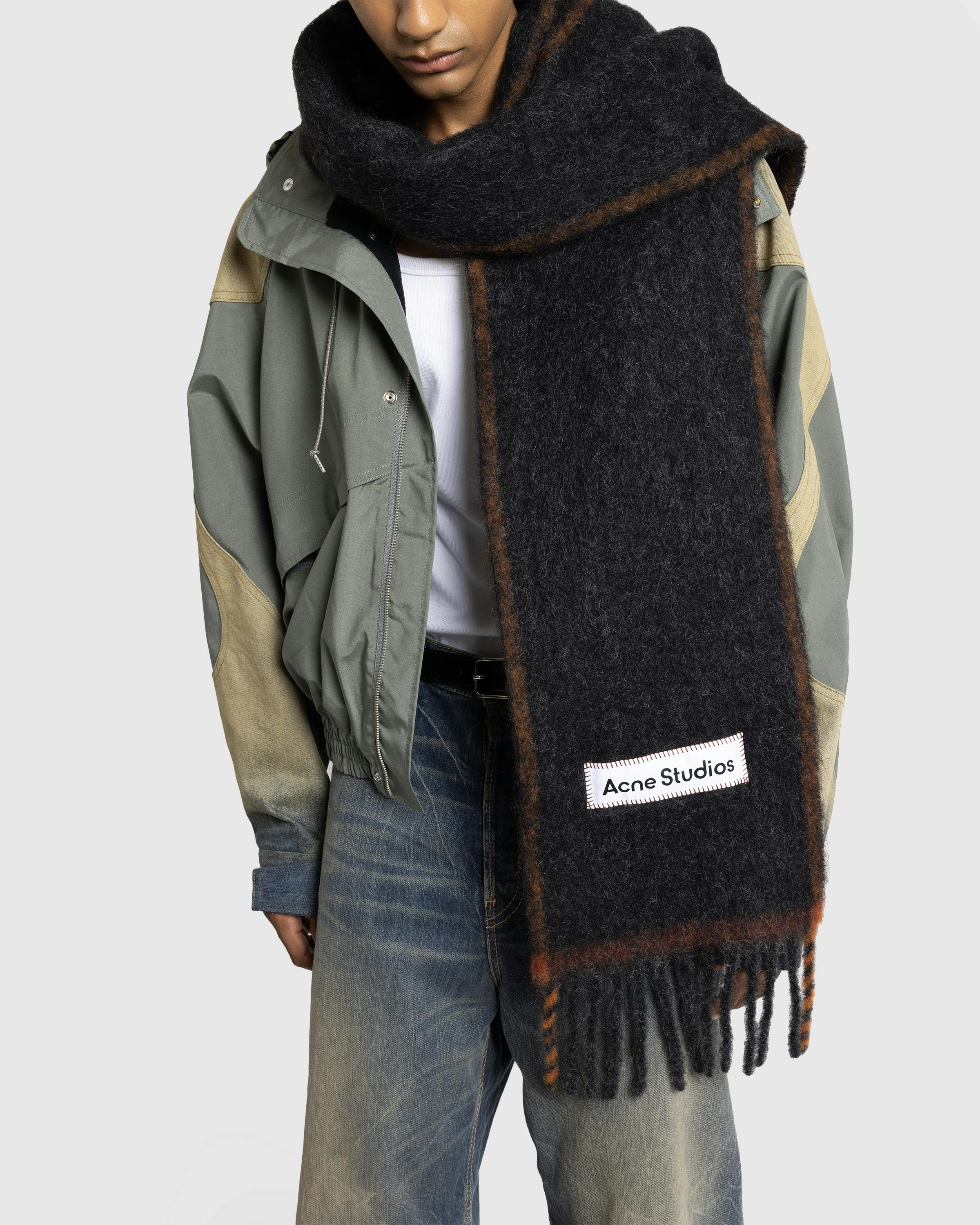 Acne Studios – Wool Mohair Scarf Black - Knits - Black - Image 5