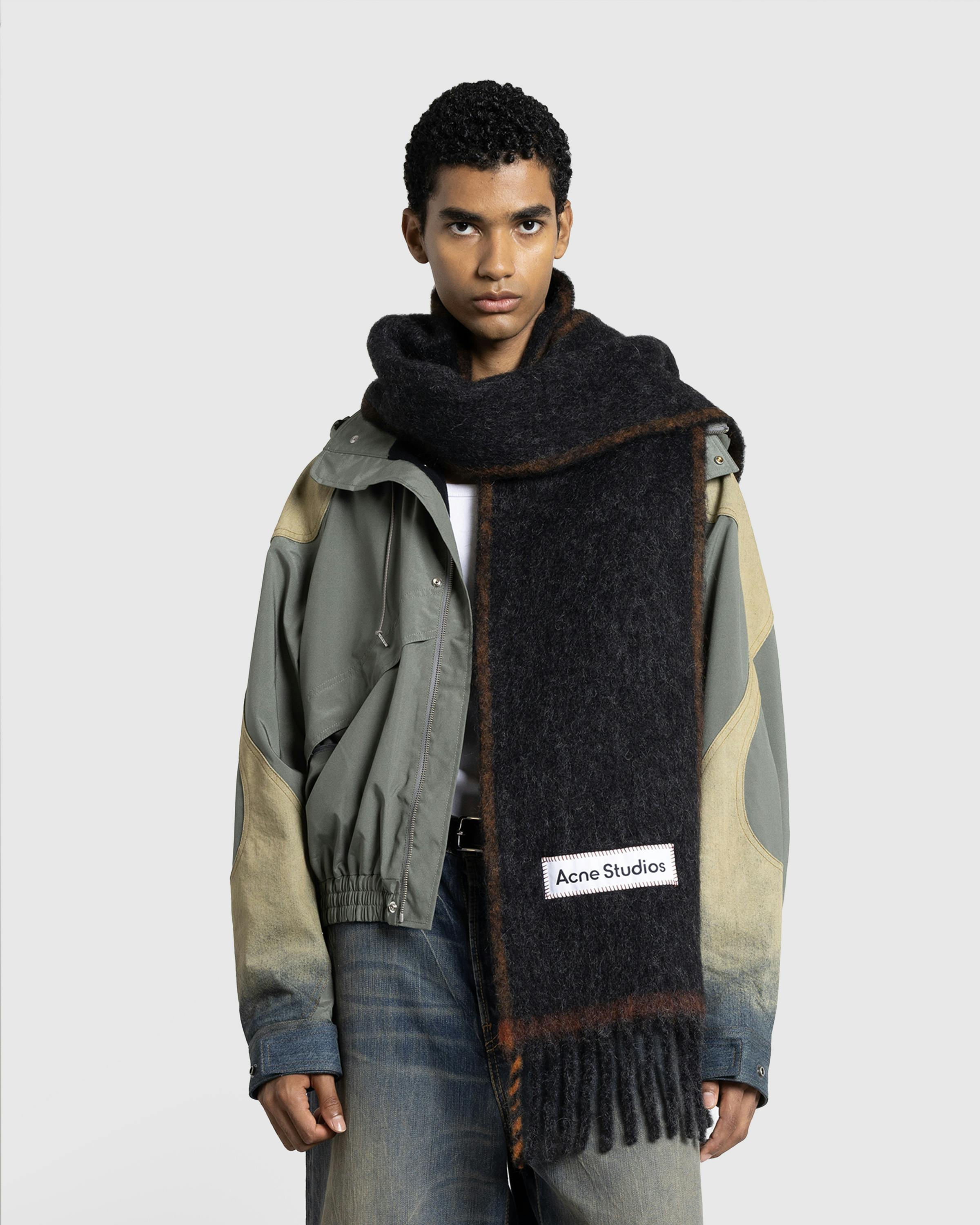 Acne Studios – Wool Mohair Scarf Black - Knits - Black - Image 2