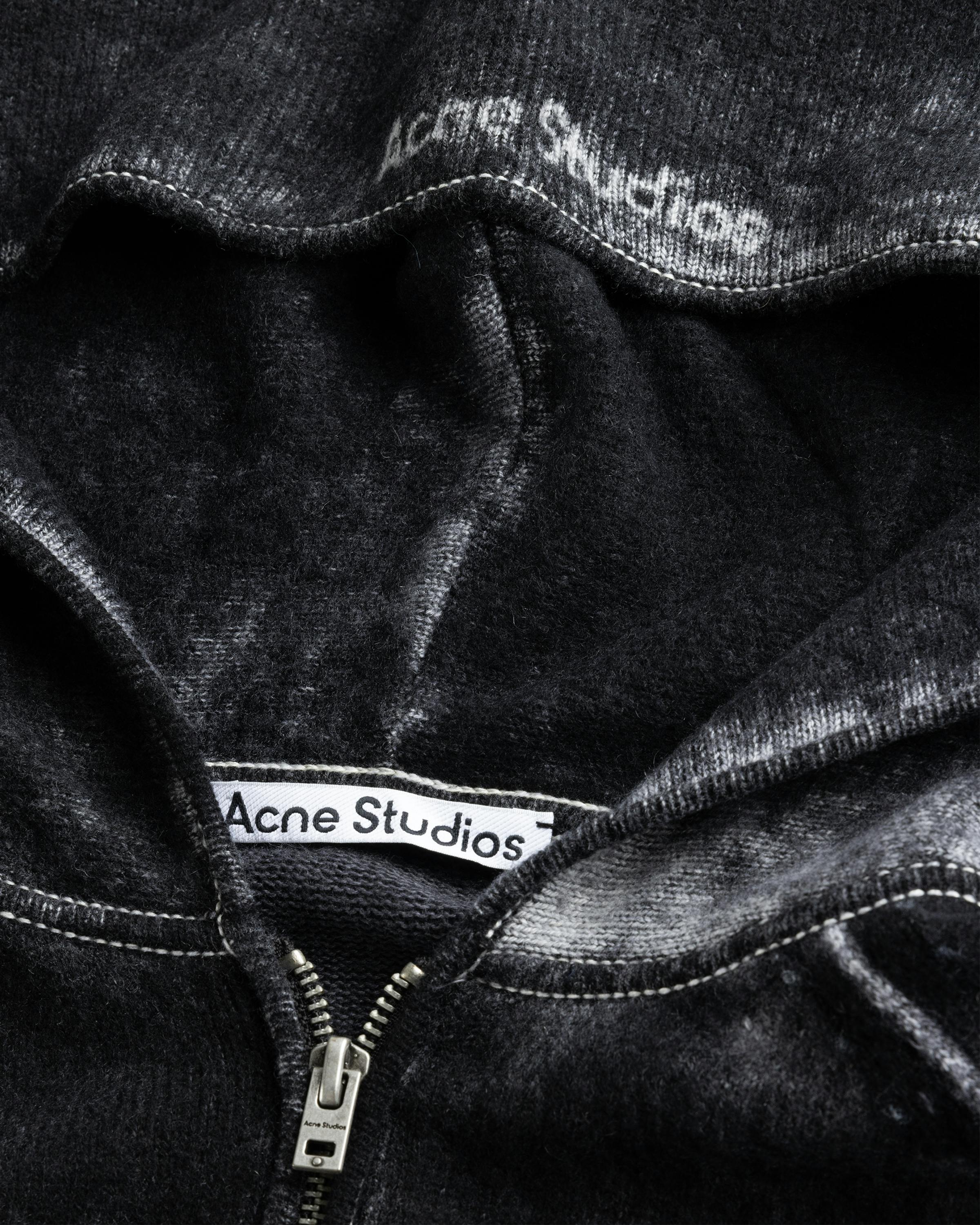 Acne Studios – Hooded Zipper Sweater Black - Longsleeve Shirts - Black - Image 4