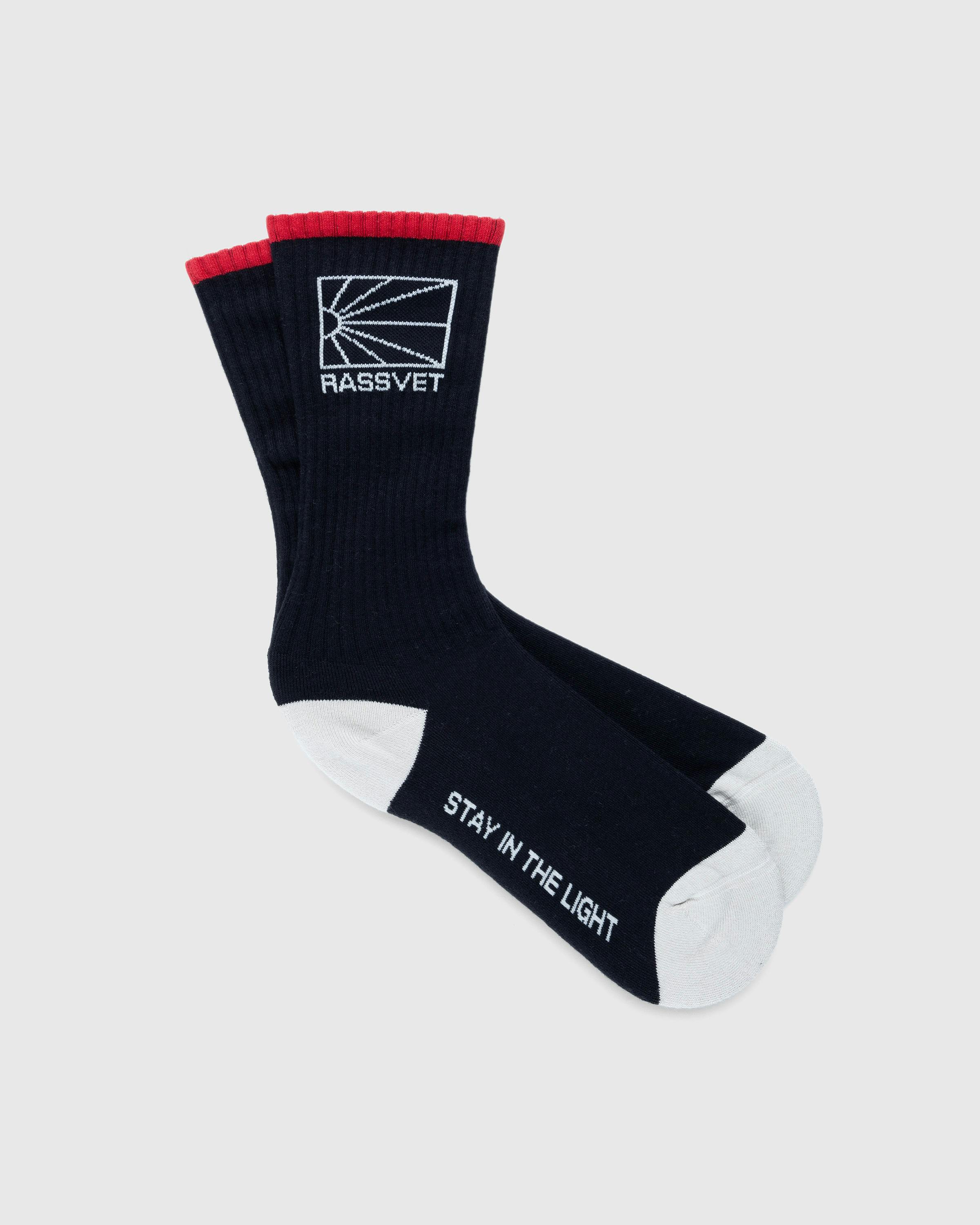 Rassvet – Logo Socks Knit Black - Crew - Black - Image 1