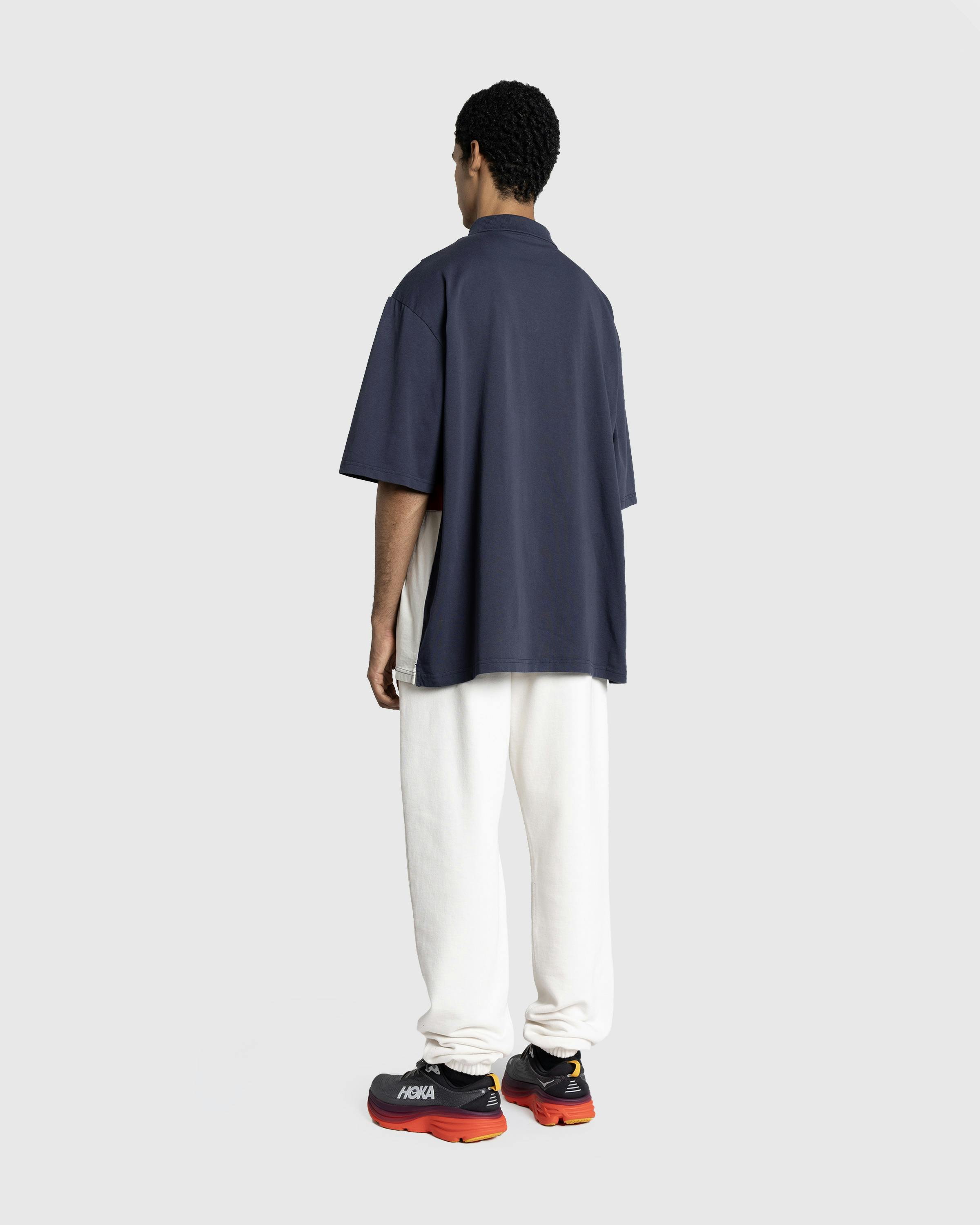 Martine Rose – Oversized Paneled Polo Blue - Polos - Blue - Image 6