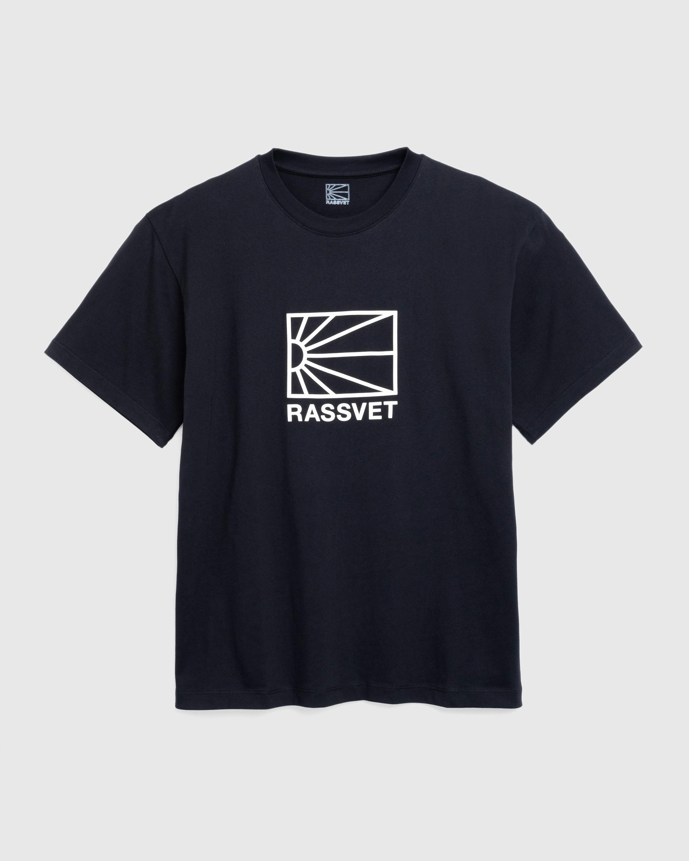 Rassvet – Logo T-Shirt Knit Black - T-Shirts - Black - Image 1