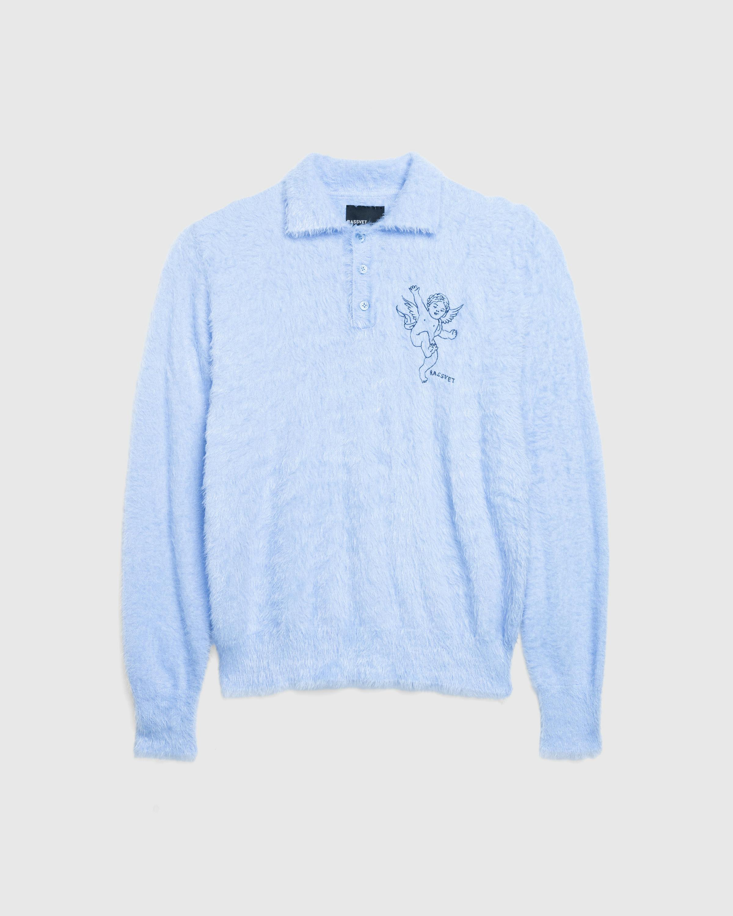 Rassvet – ANGEL MOHAIR POLO KNIT LIGHT BLUE - Polos - Blue - Image 1