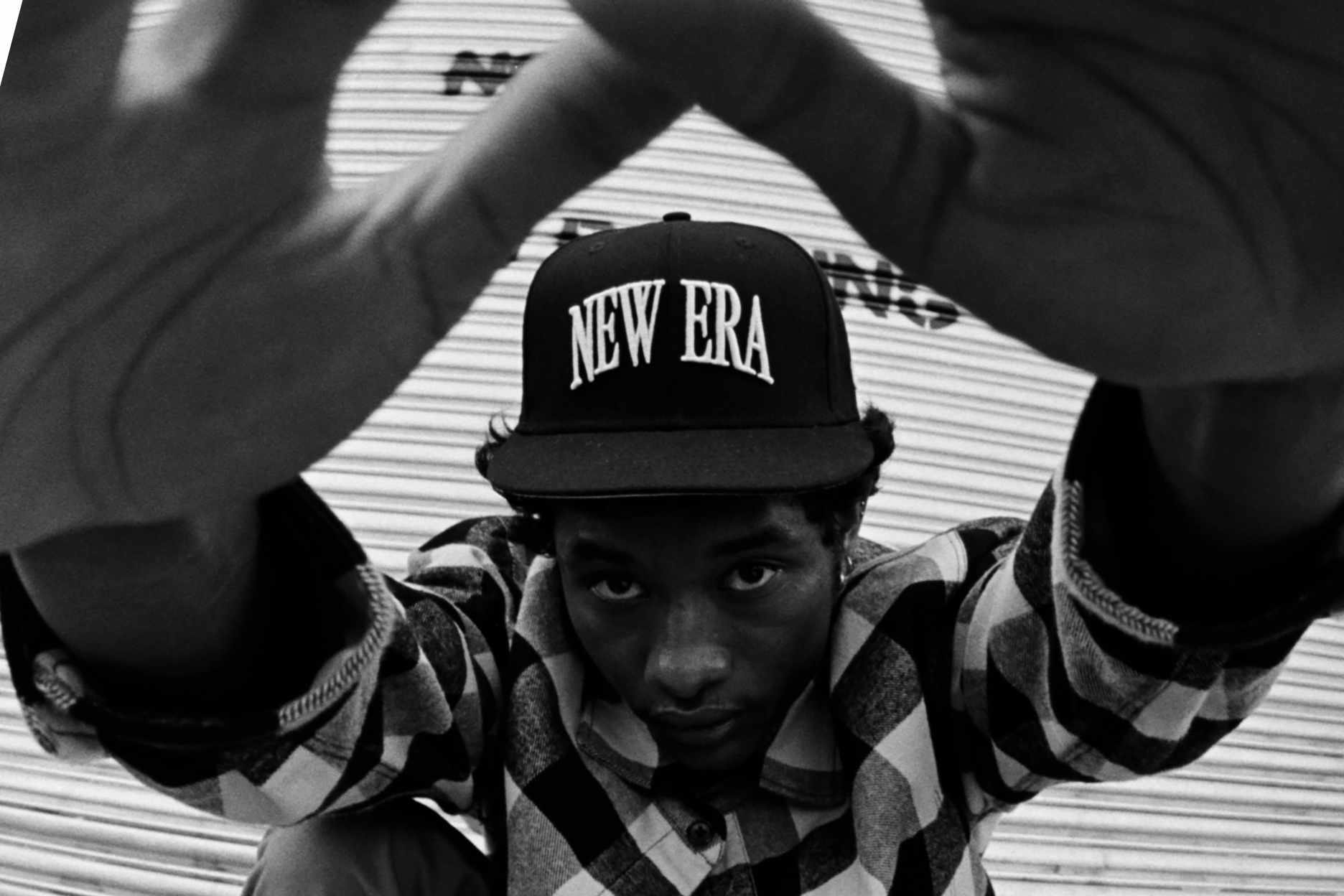 New Era's debut clothing collection shot in black and white film