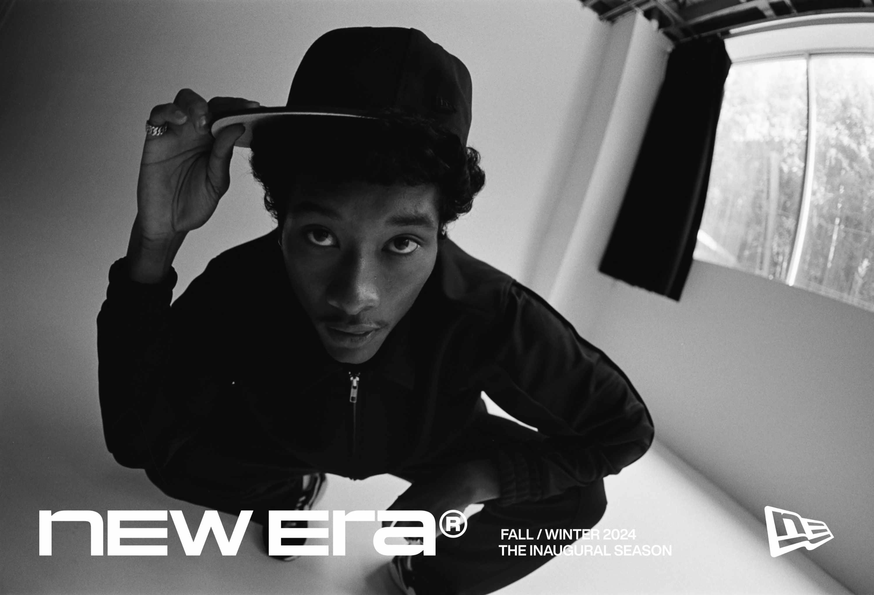 New Era's debut clothing collection shot in black and white film