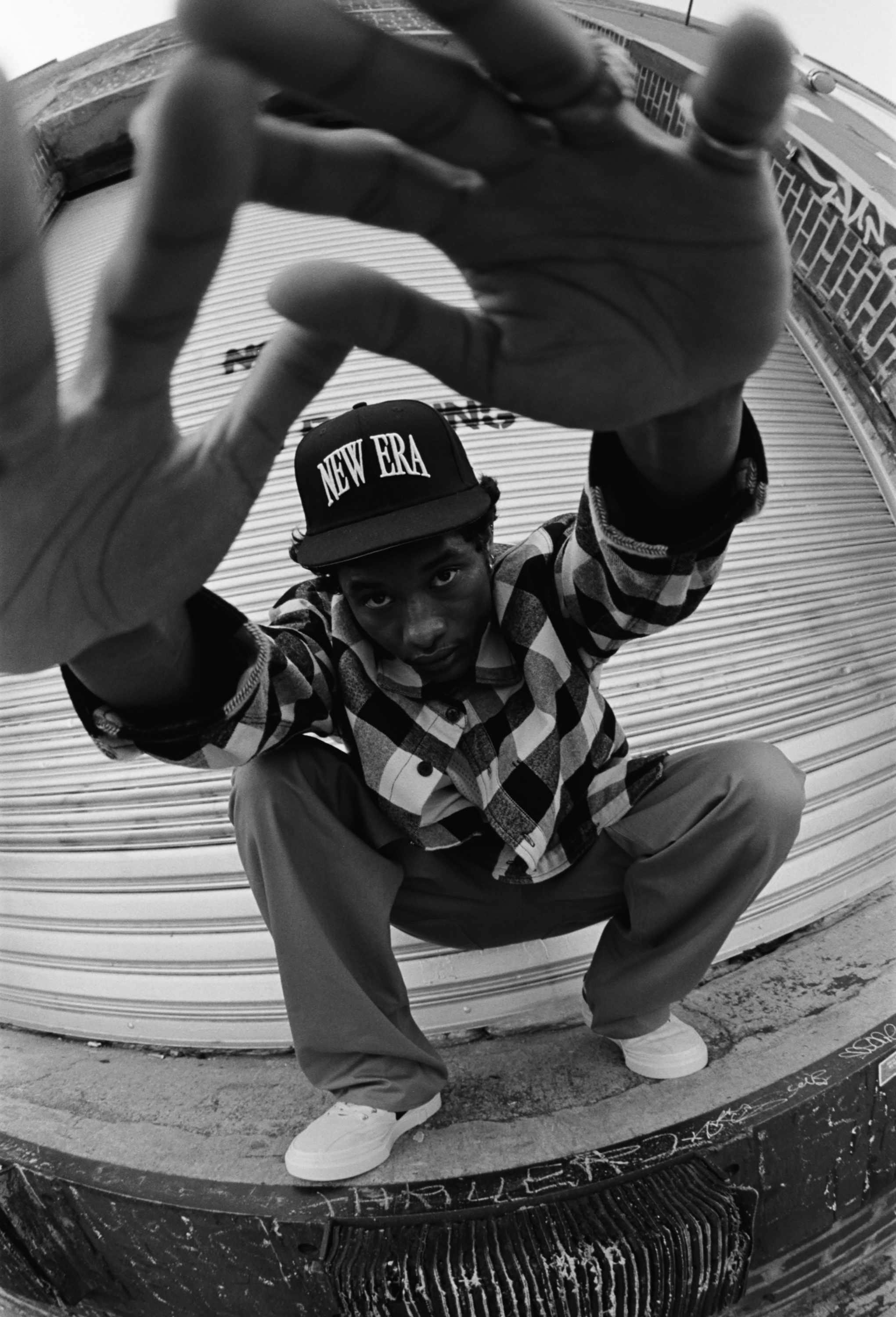 New Era's debut clothing collection shot in black and white film